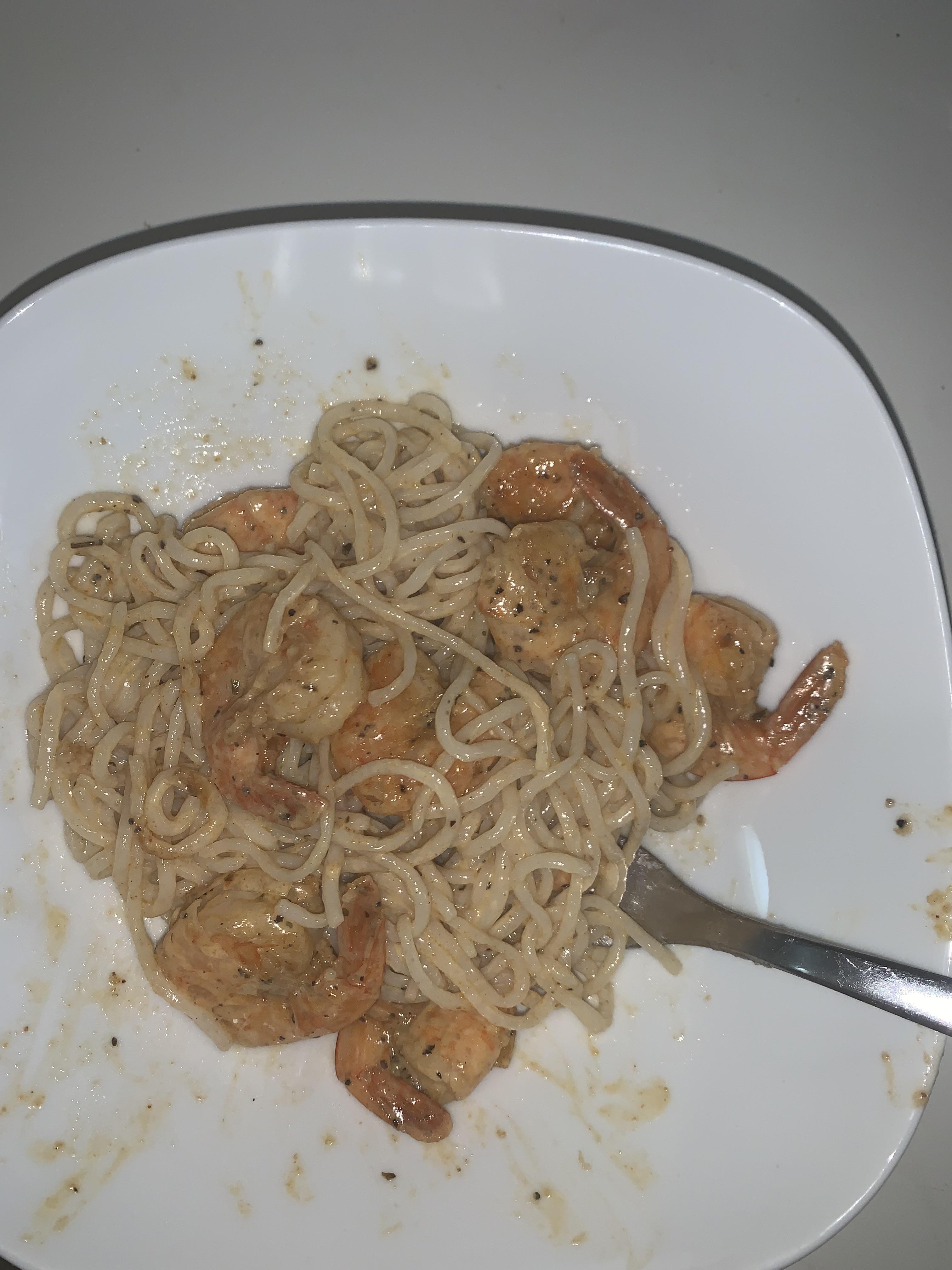 Konjac Spaghetti Shrimp Alfredo r/ketorecipes