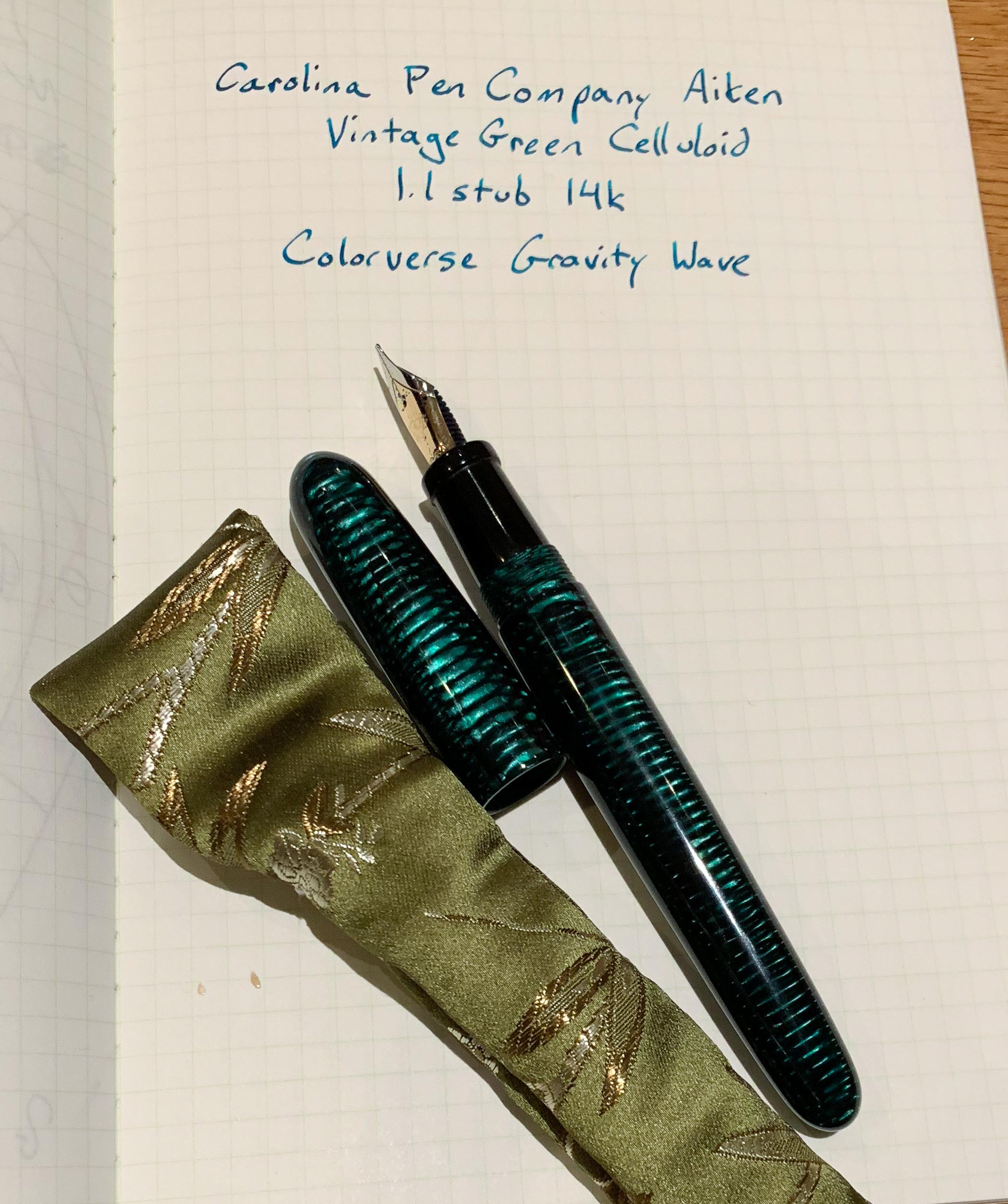 NPD Carolina Pen Aiken in vintage celluloid r/fountainpens