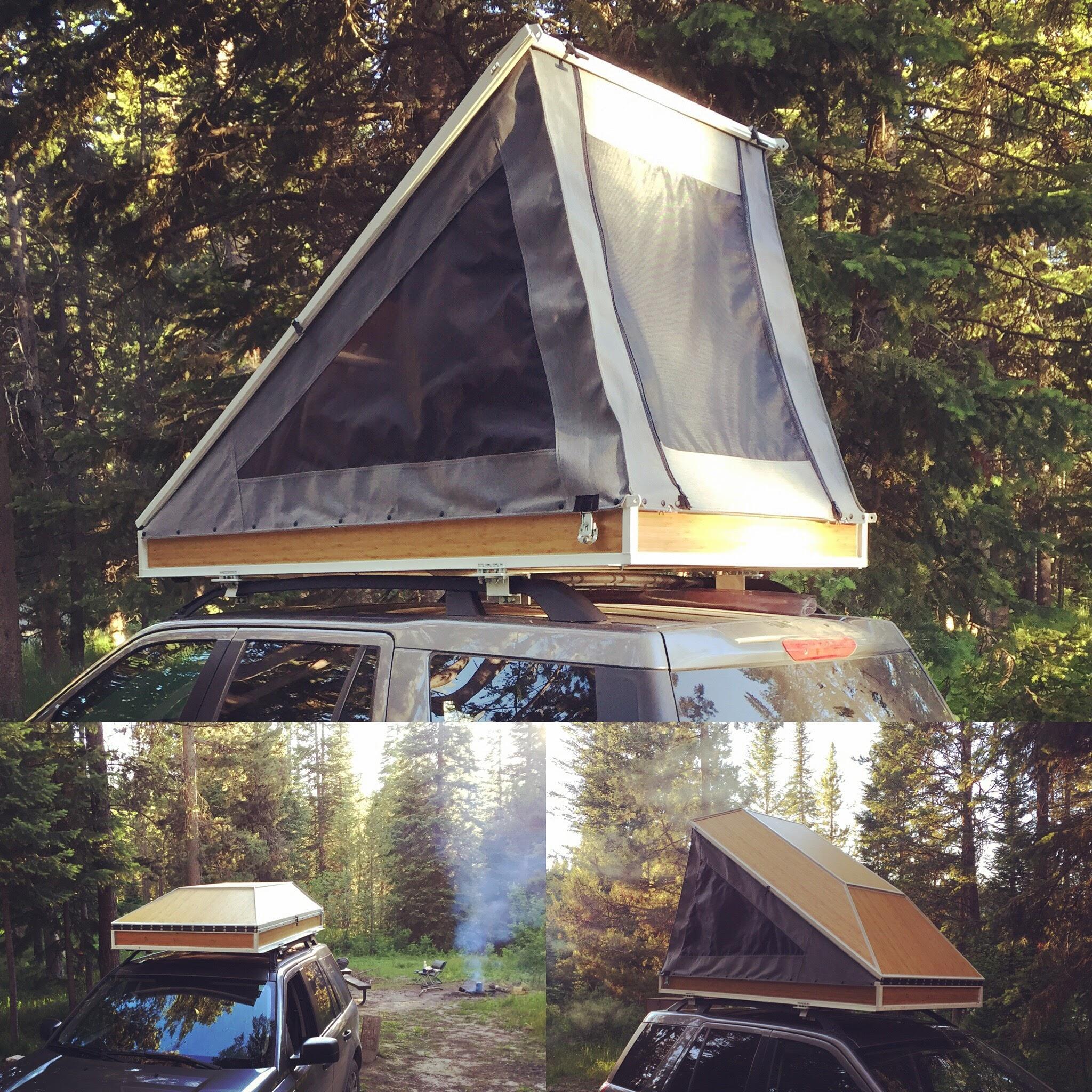DIY rooftop tent. Bulky but fun! r/overlanding