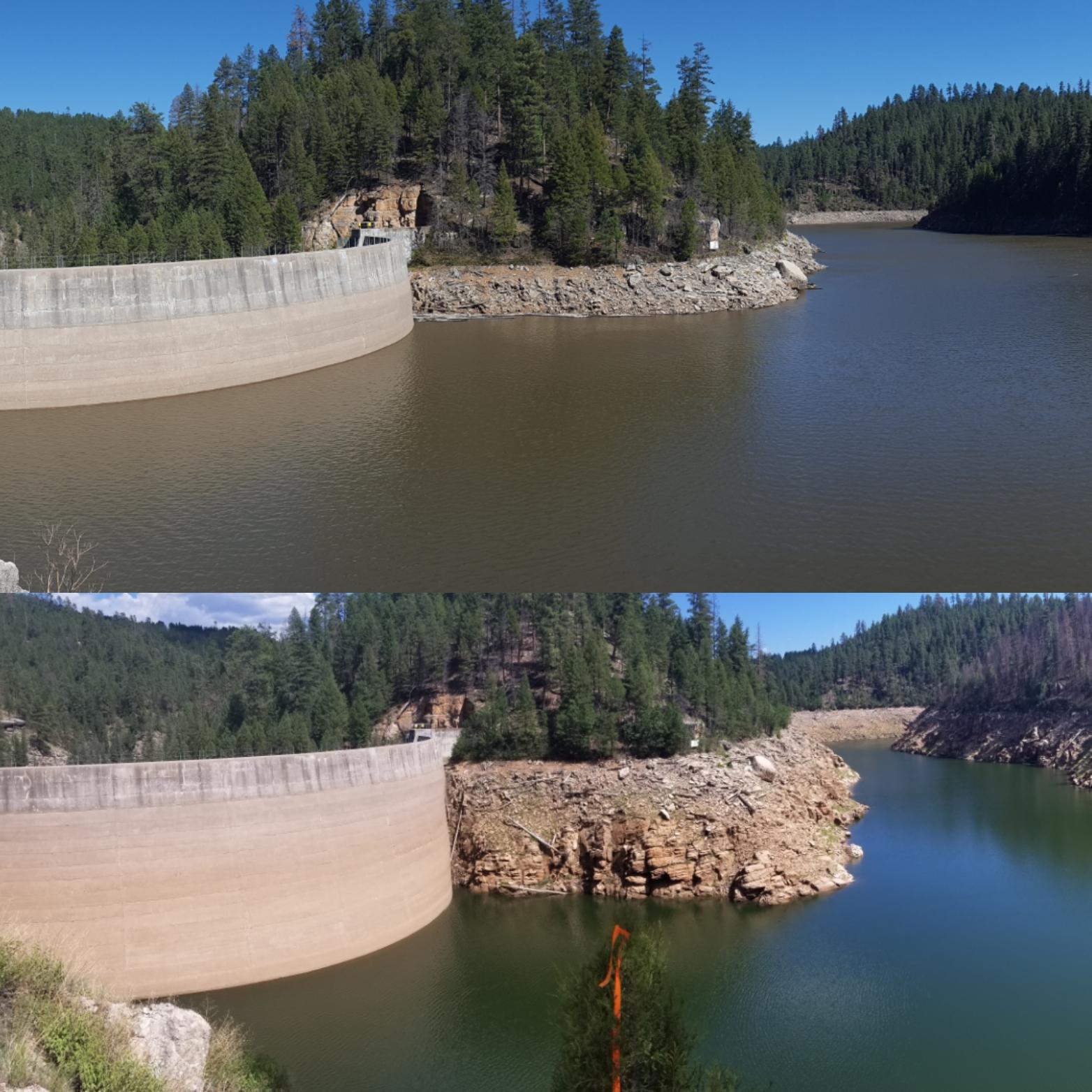Crazy how low Blue Ridge Reservoir has got in just a few years. First