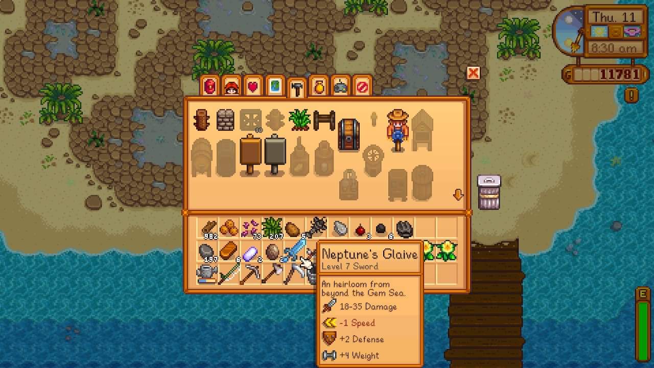 Caught Neptune's Glaive from treasure chest, Spring year 3 r