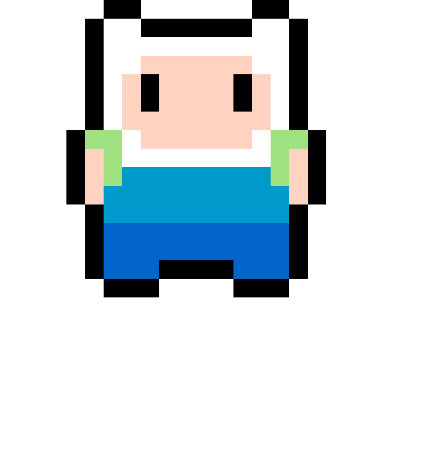 My pixel drawing of Finn r/adventuretime