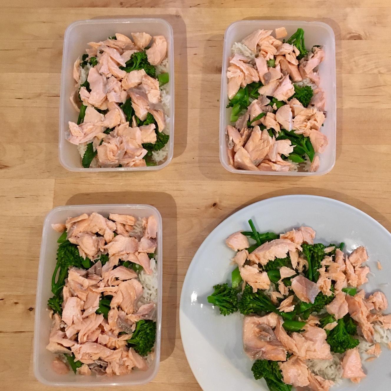 3 ingredients, 1 steamer pot, 4 meals r/mealprep