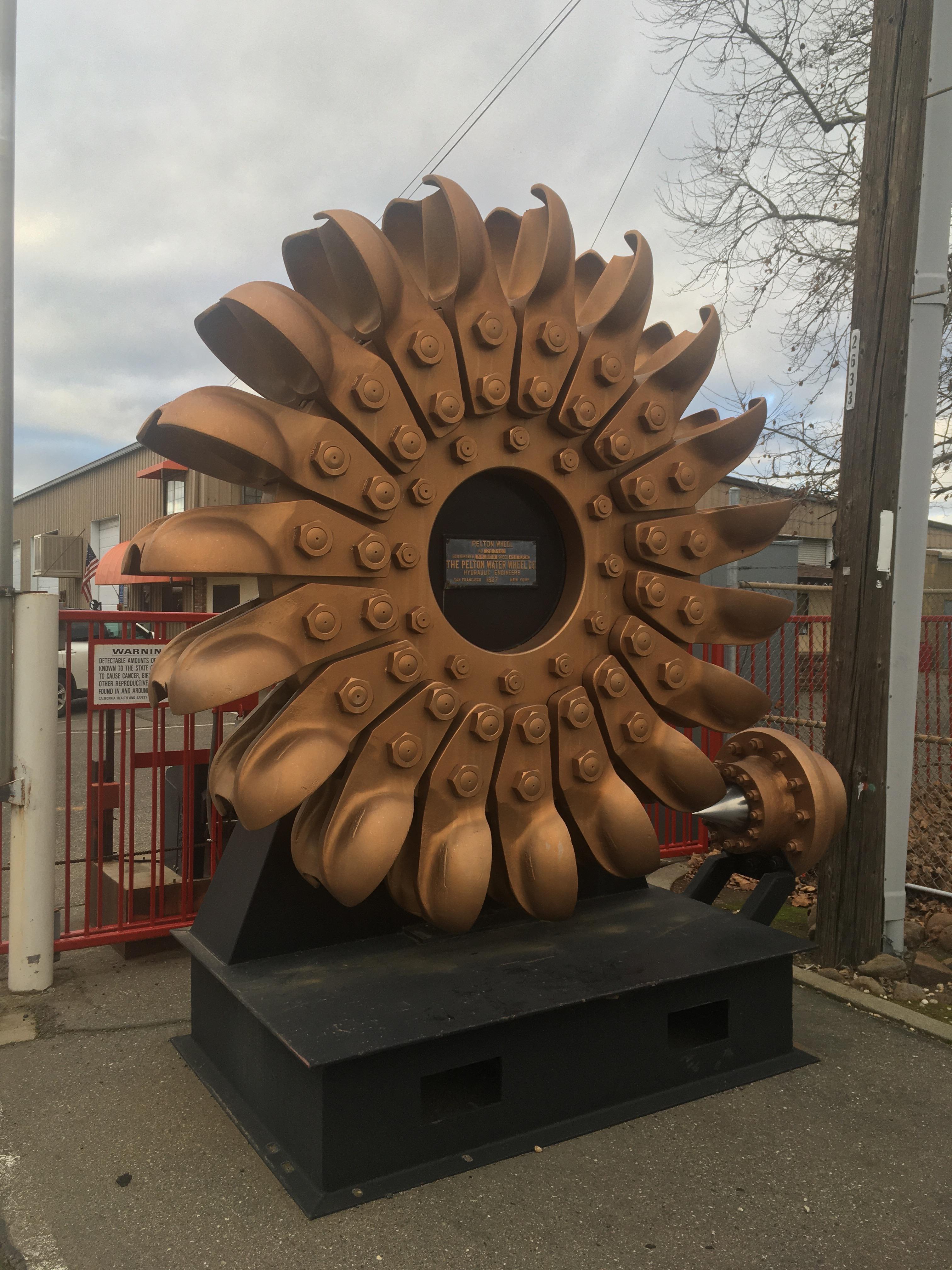 Pelton Water wheel 35k hp at 450rpm. 1927 r/Skookum