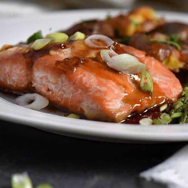 Air Fryed Salmon with MapleDijon Glaze [Recipe in Comments] r/Seafood