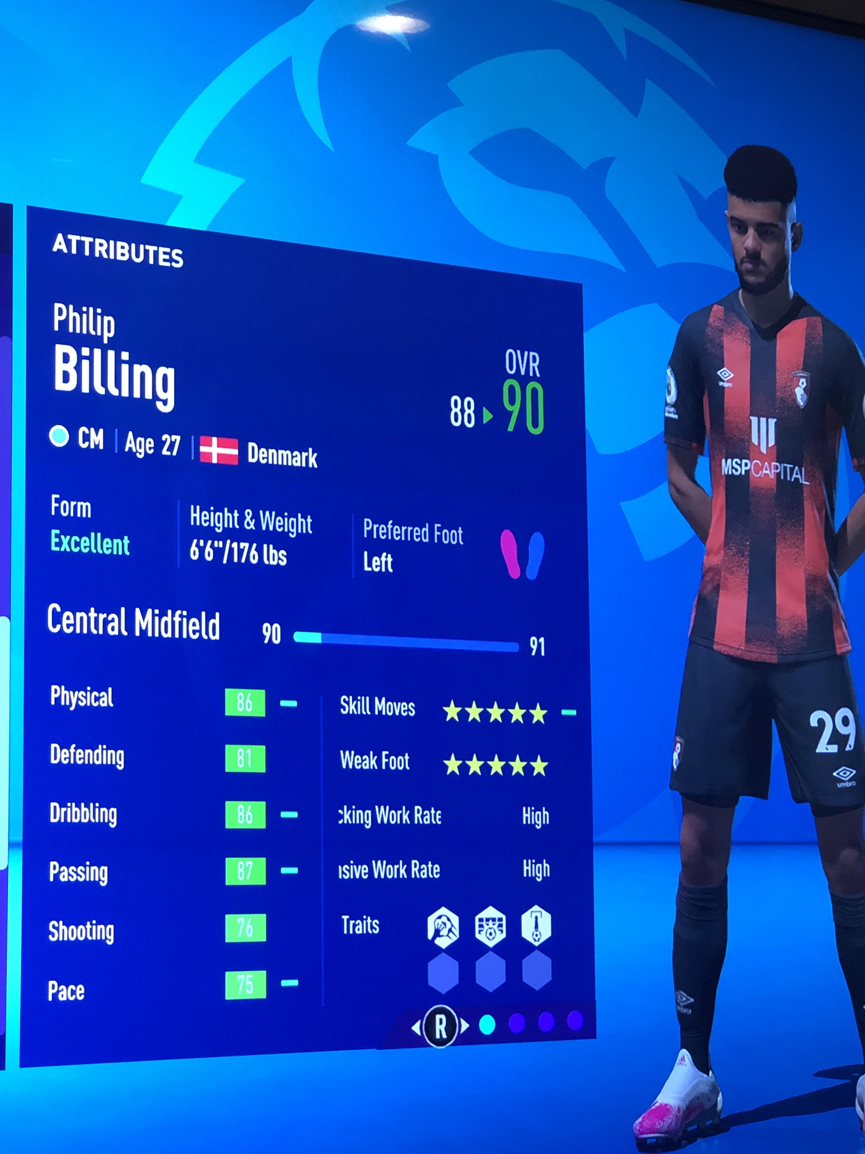 My 90 rated 6’6 Billing with 5* 5* , practically Prime Gullit