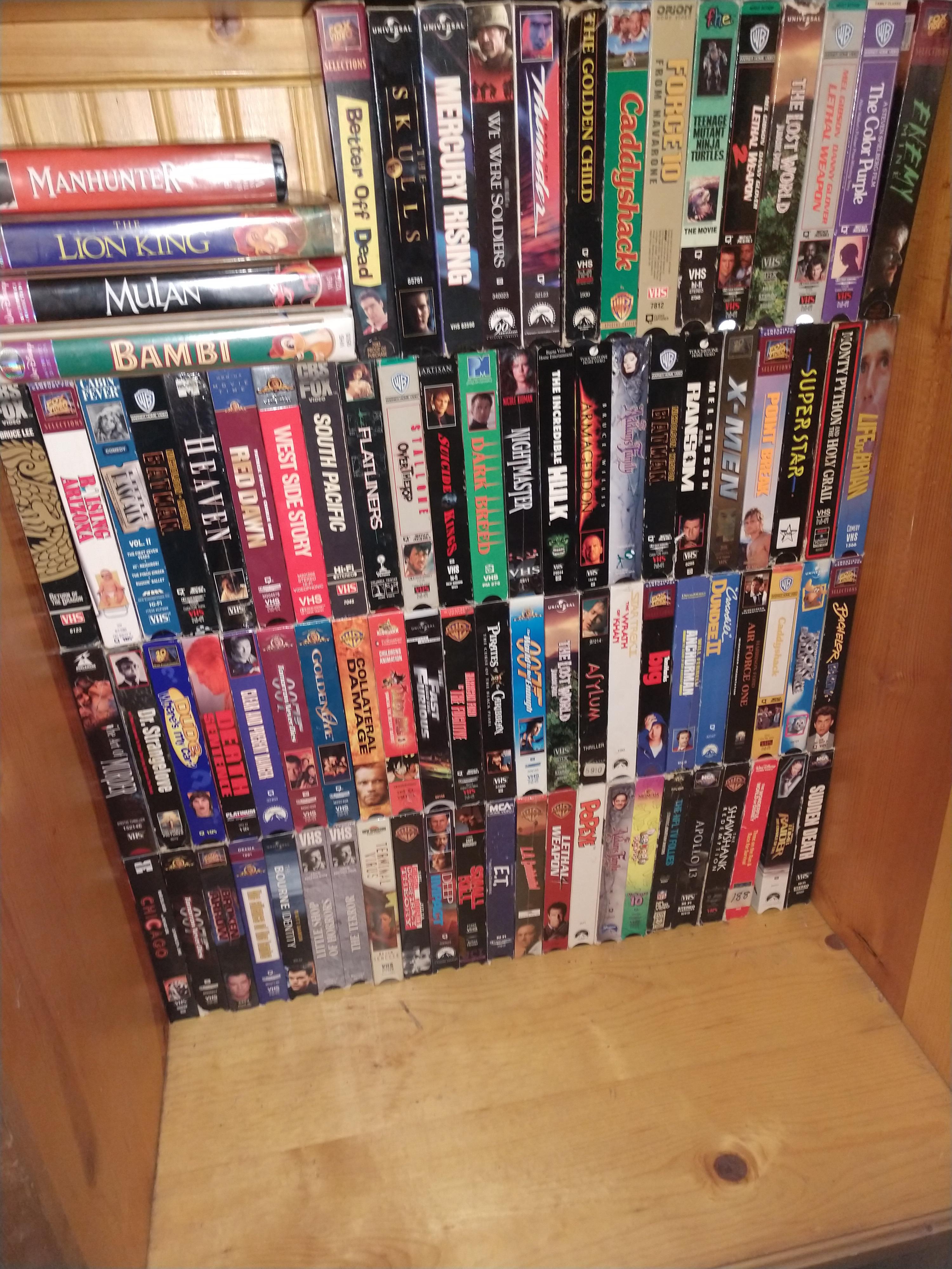 VHS tapes for sale. FREE SHIPPING. If you buy 5 tapes I'll throw a