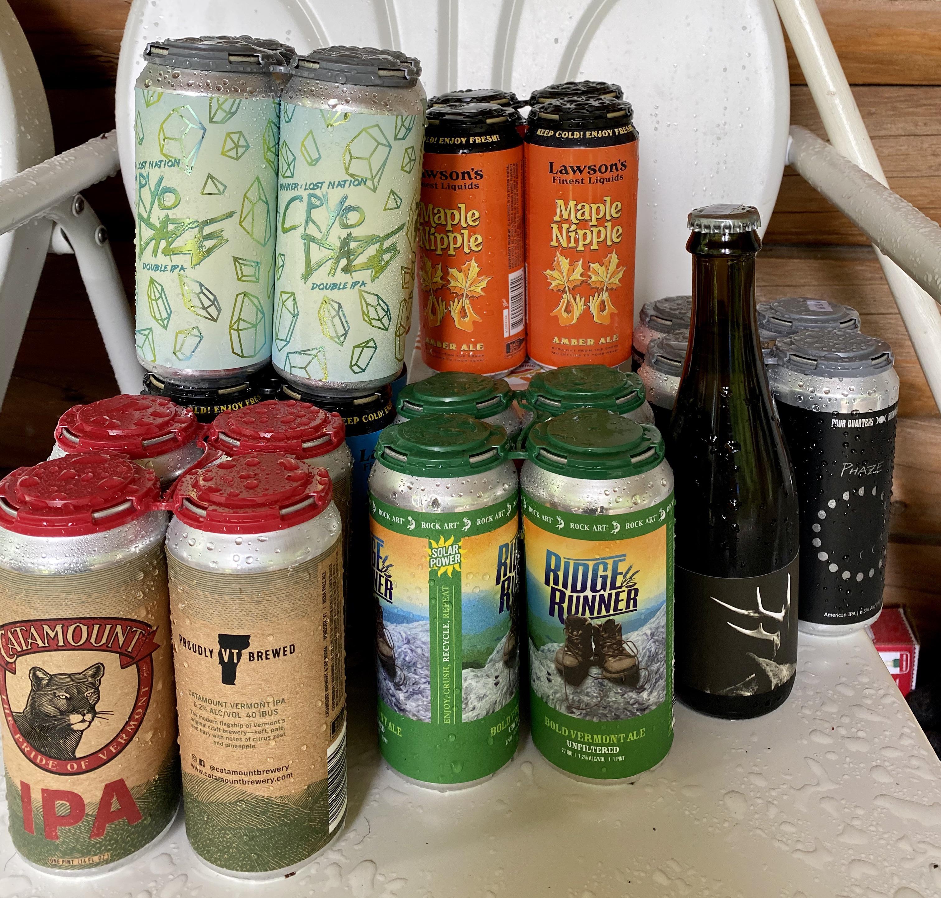 Outgoing care package Cryo Daze from Lost Nation and Bunker brewing