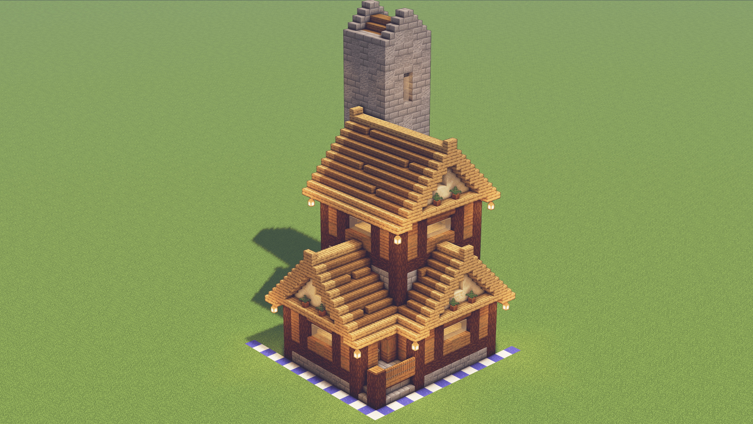 Survivalfriendly, one chunk fortified house I built yesterday [1.14.4