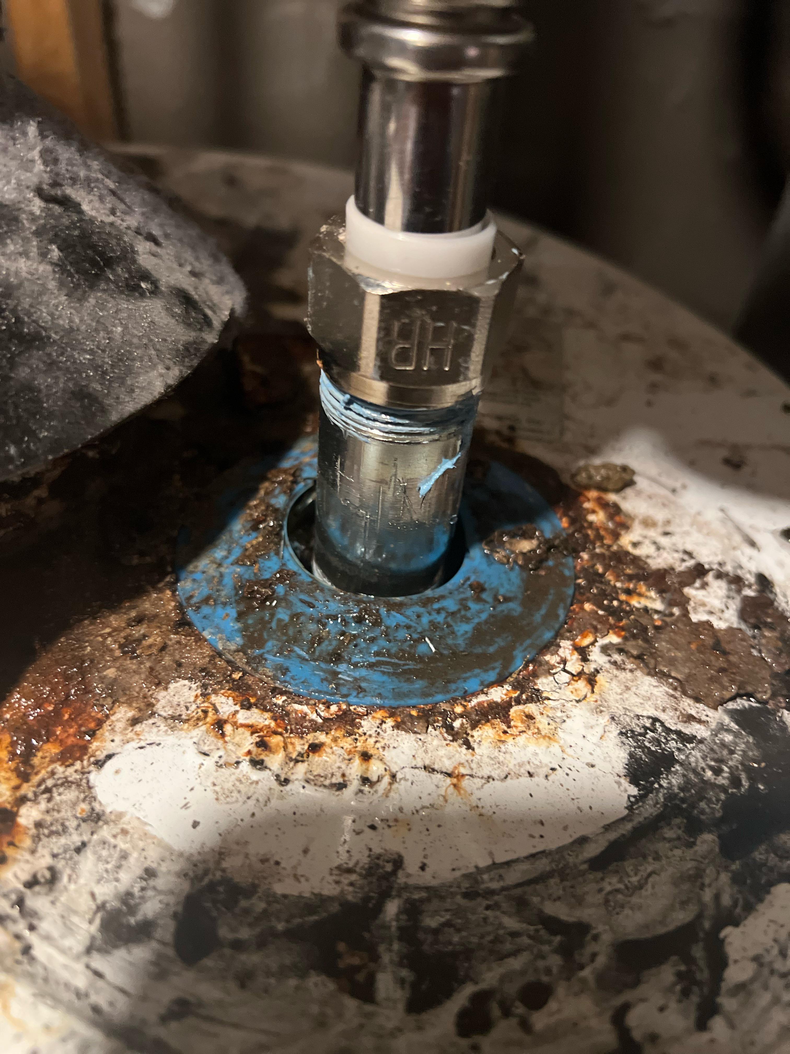 HELP my families water heater was leaking from the nipple on top very