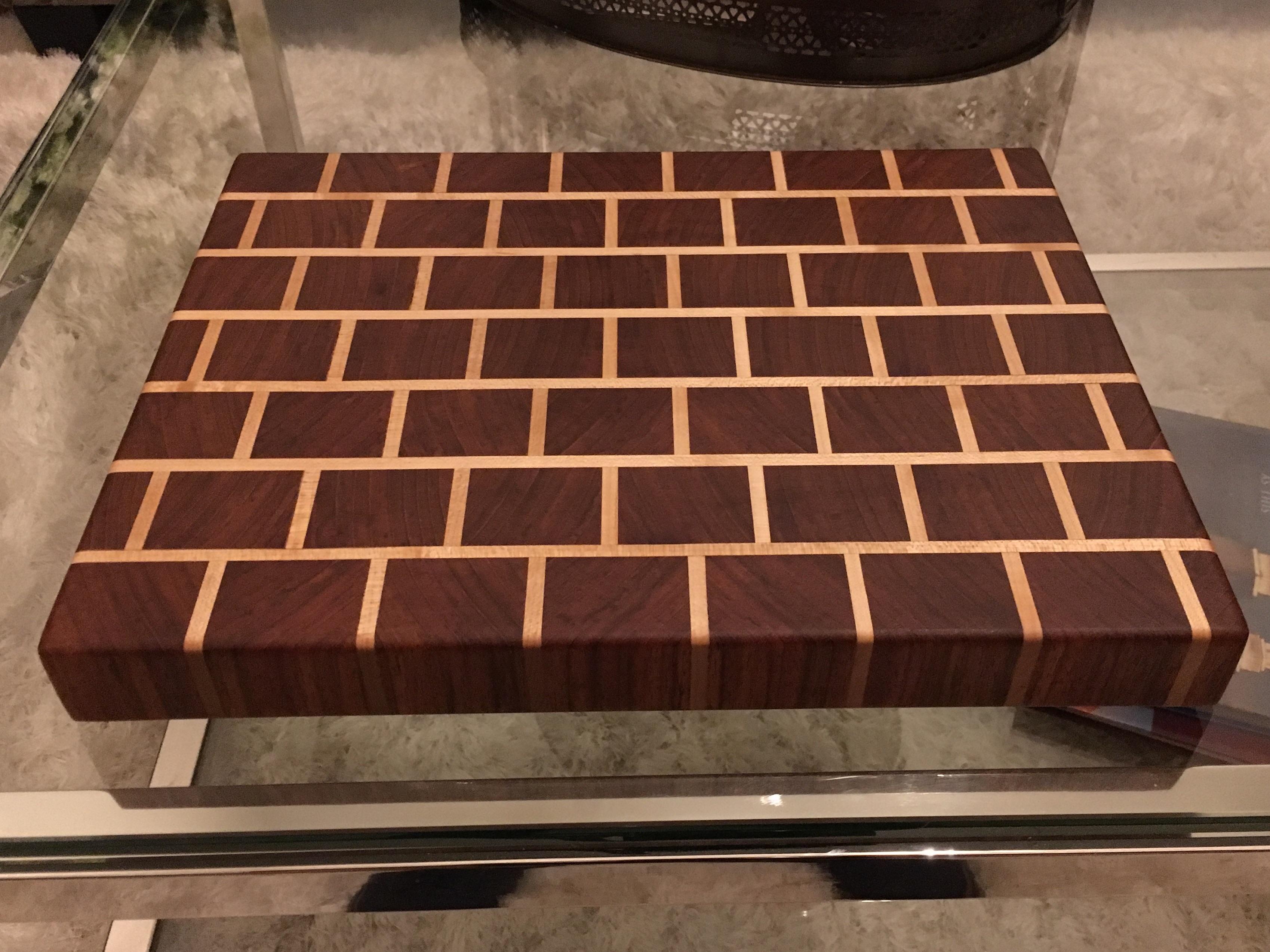 Just finished my first cutting board. It’s not perfect, but I’m proud