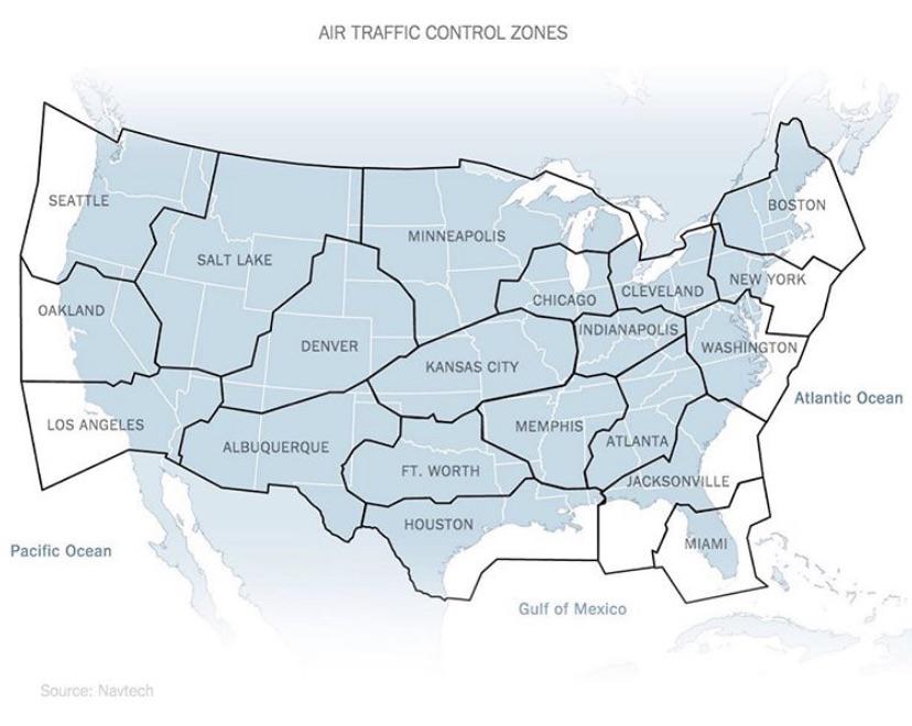 Air Traffic Map North West Ohio The Oakland air traffic control zone oakland