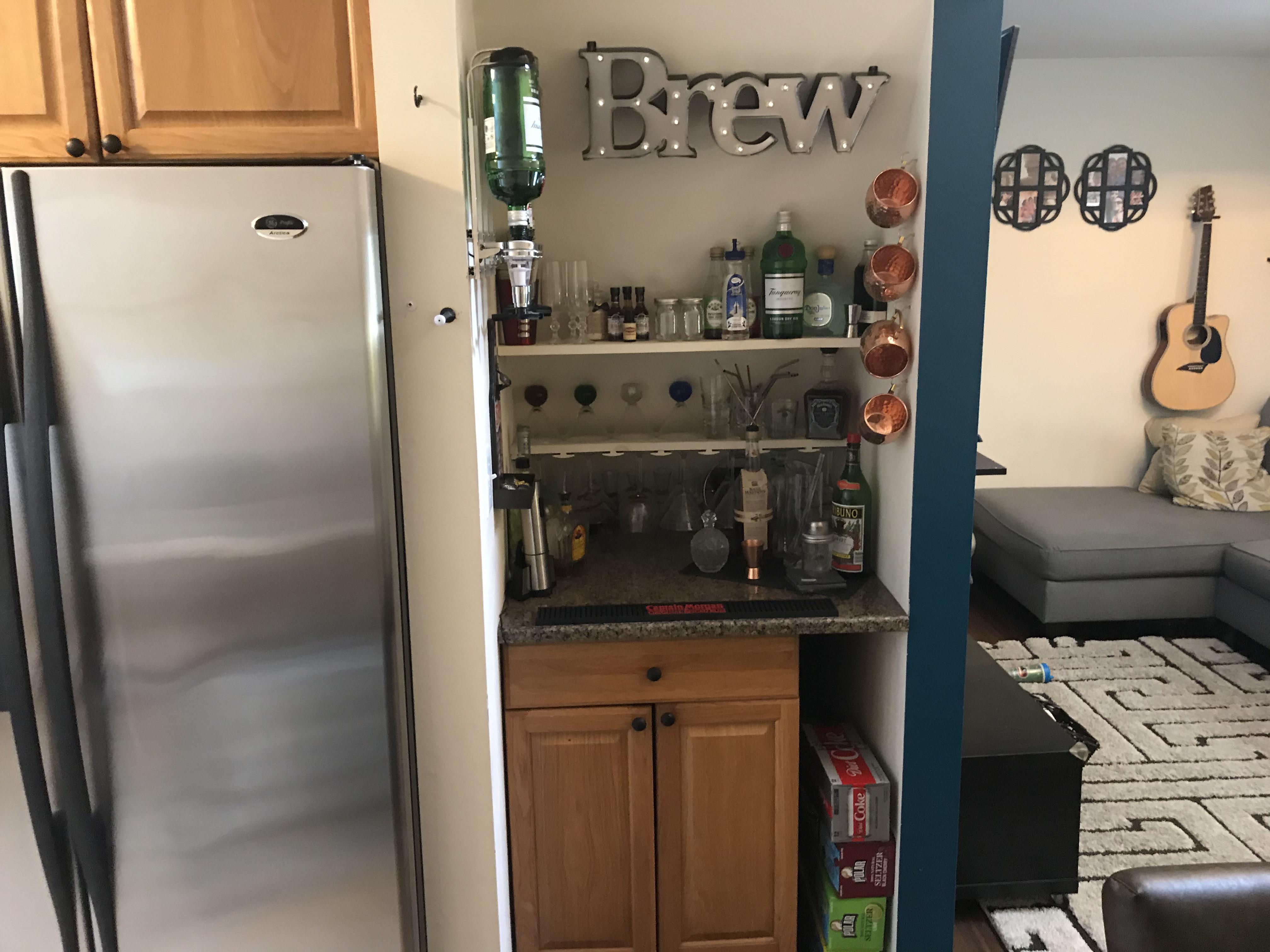A Converted Coat Closet Bar r/BarBattlestations
