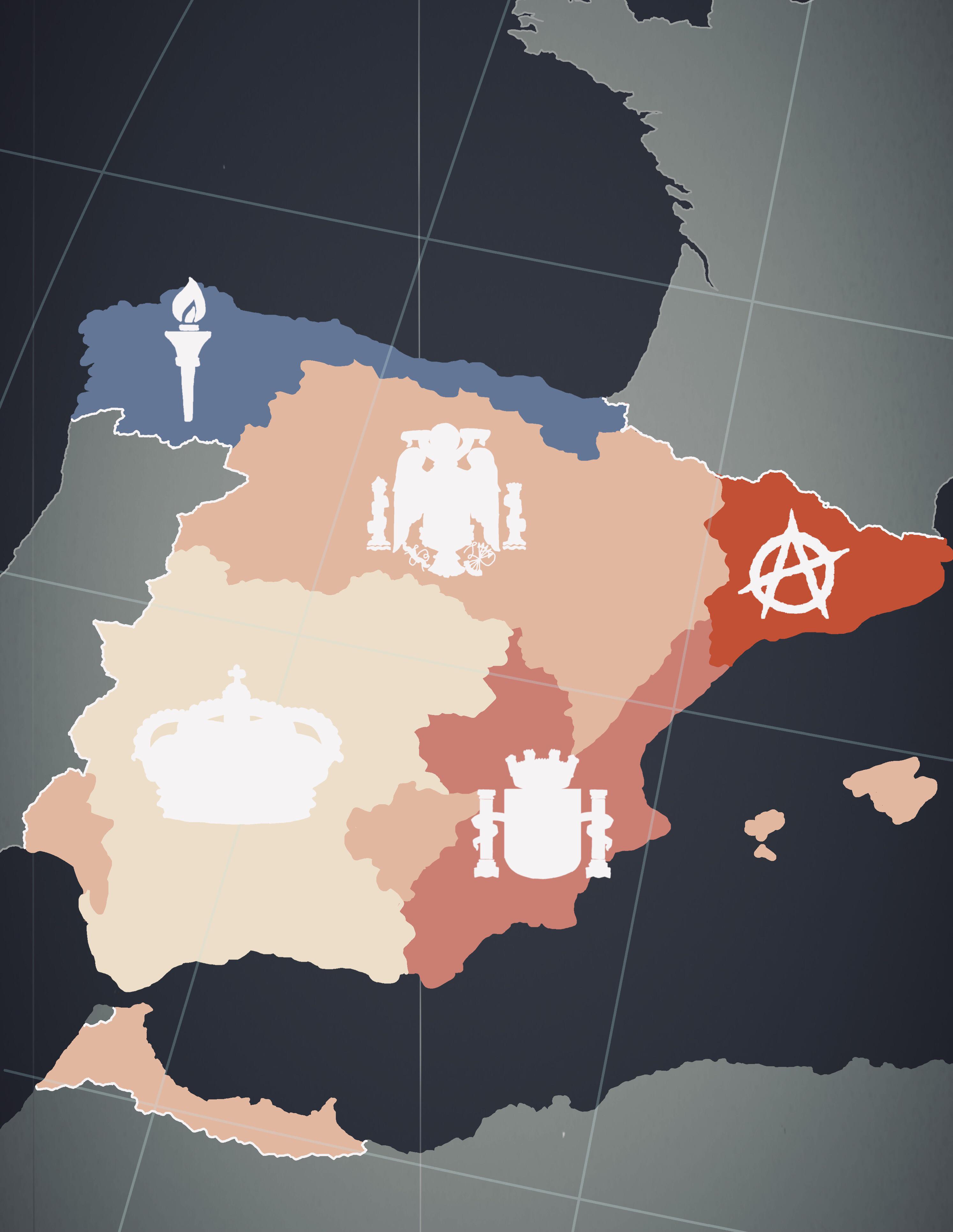 Alternate Spanish civil war r/imaginarymaps