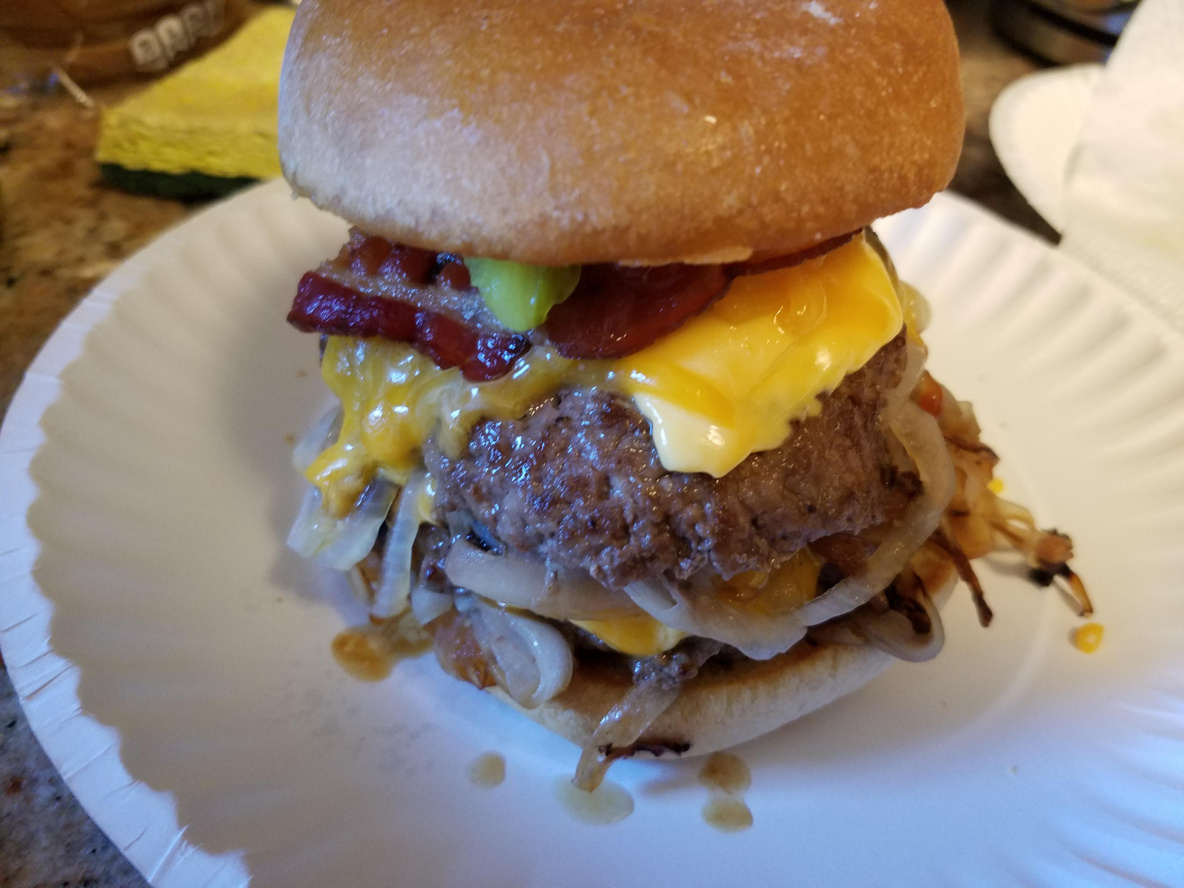 [Homemade] Oklahoma onion burger r/food