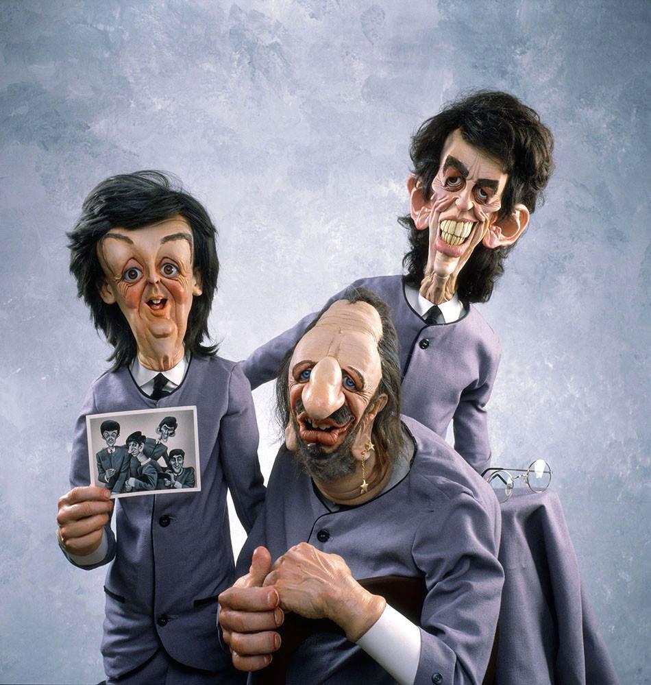 Spitting Image Beatles puppets. They really did Ringo dirty 😂 r/beatles