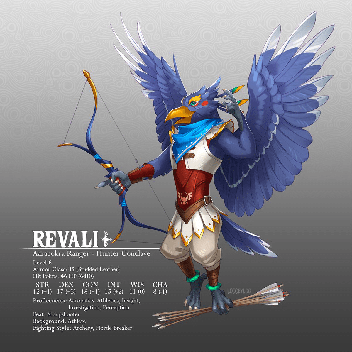 [OC] Revali, Aaracokra Ranger (A BotW x D&D build!) r/DnD