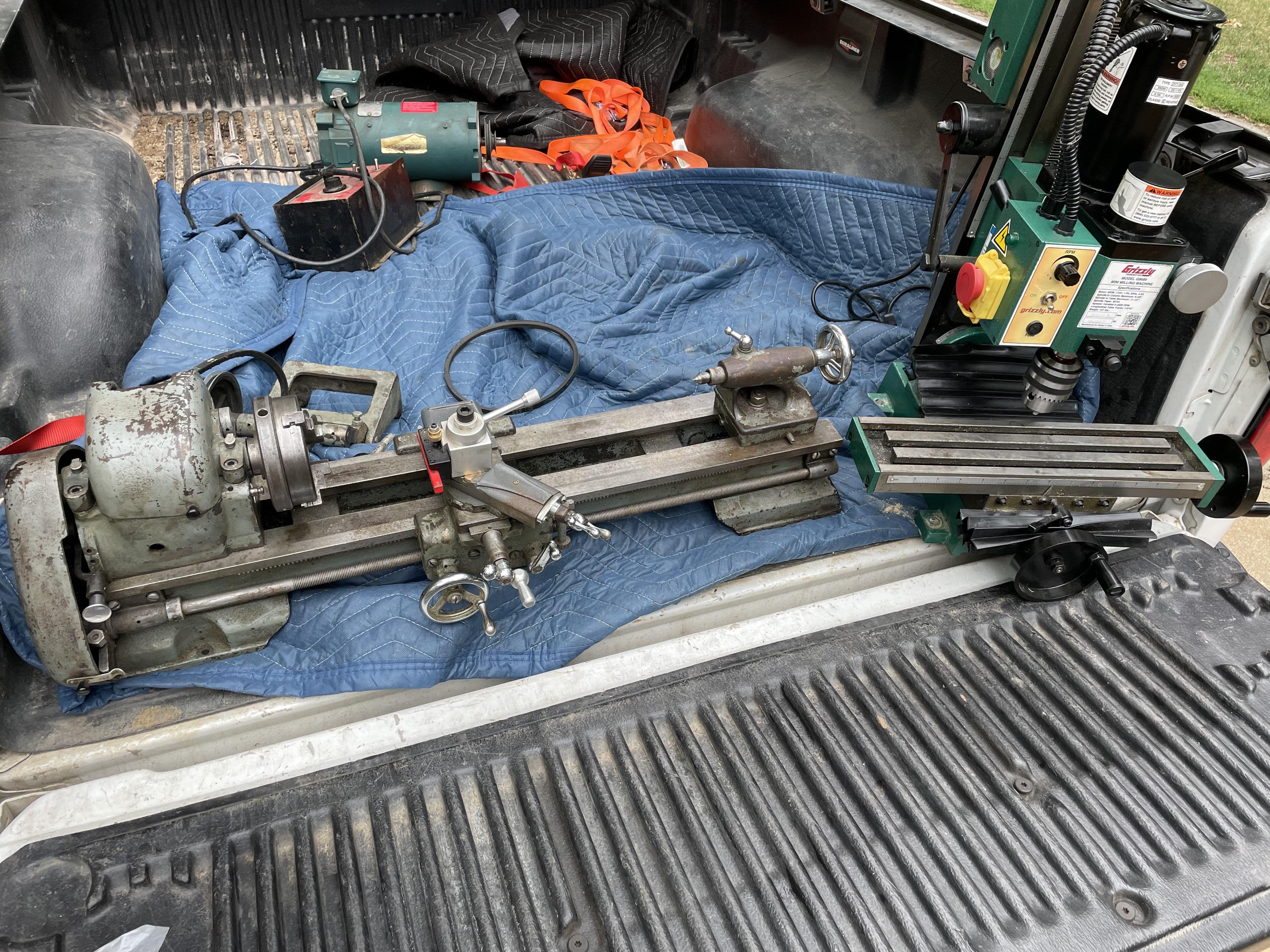 Got My first metal lathe and mill today. A craftsman 6x18 metal lathe