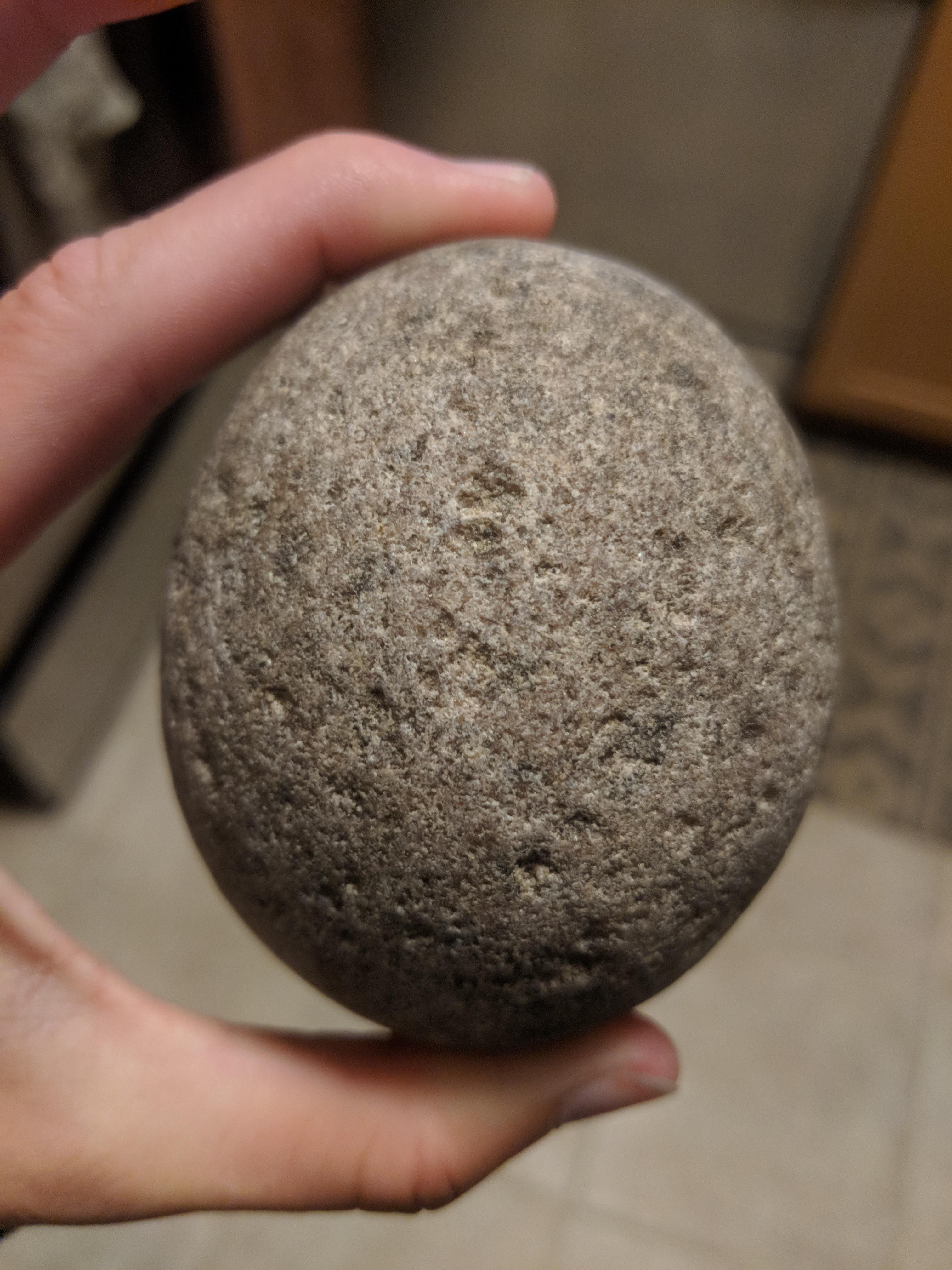 Perfect egg shaped rock found just outside Yellowstone. Is it manmade