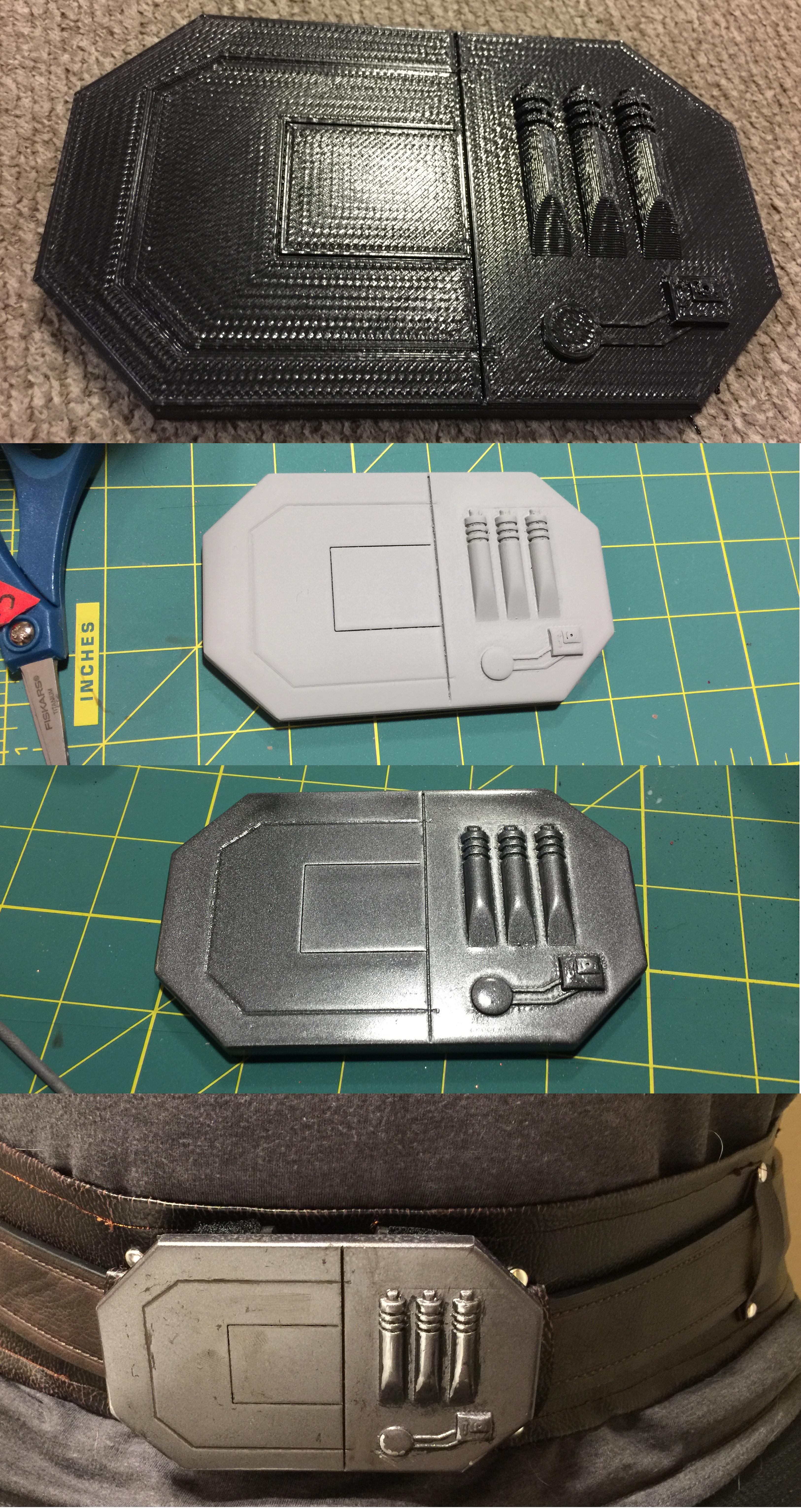 Designed/Printed a Belt Buckle for the Jedi costume I'm making. Pretty