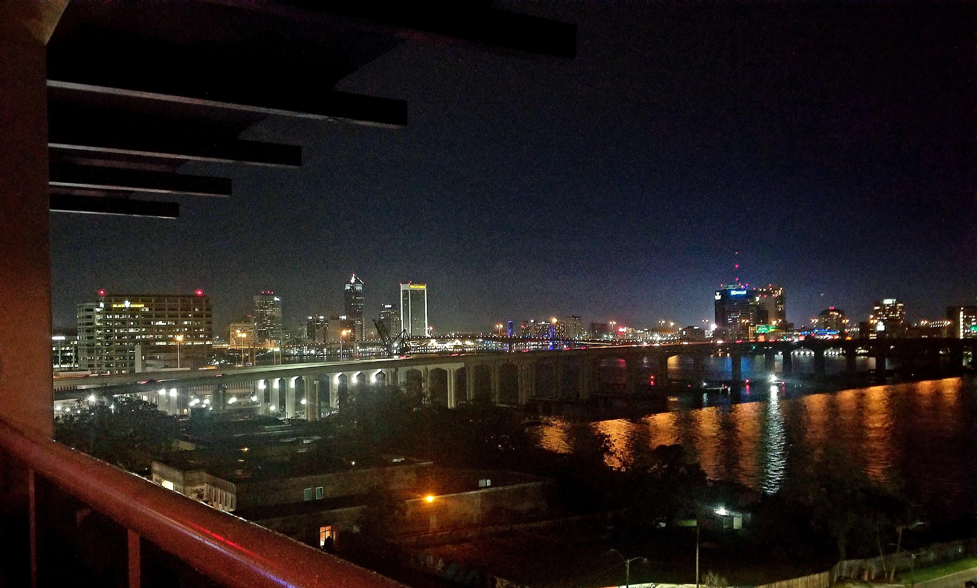 View of Jacksonville,FL from rooftop bar, River and Post. I love my