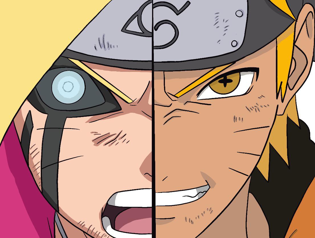 Boruto and naruto side by side Boruto