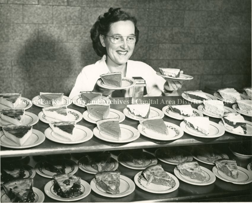 Home Dairy Company Woman with Pie, Lansing Source Capital Area
