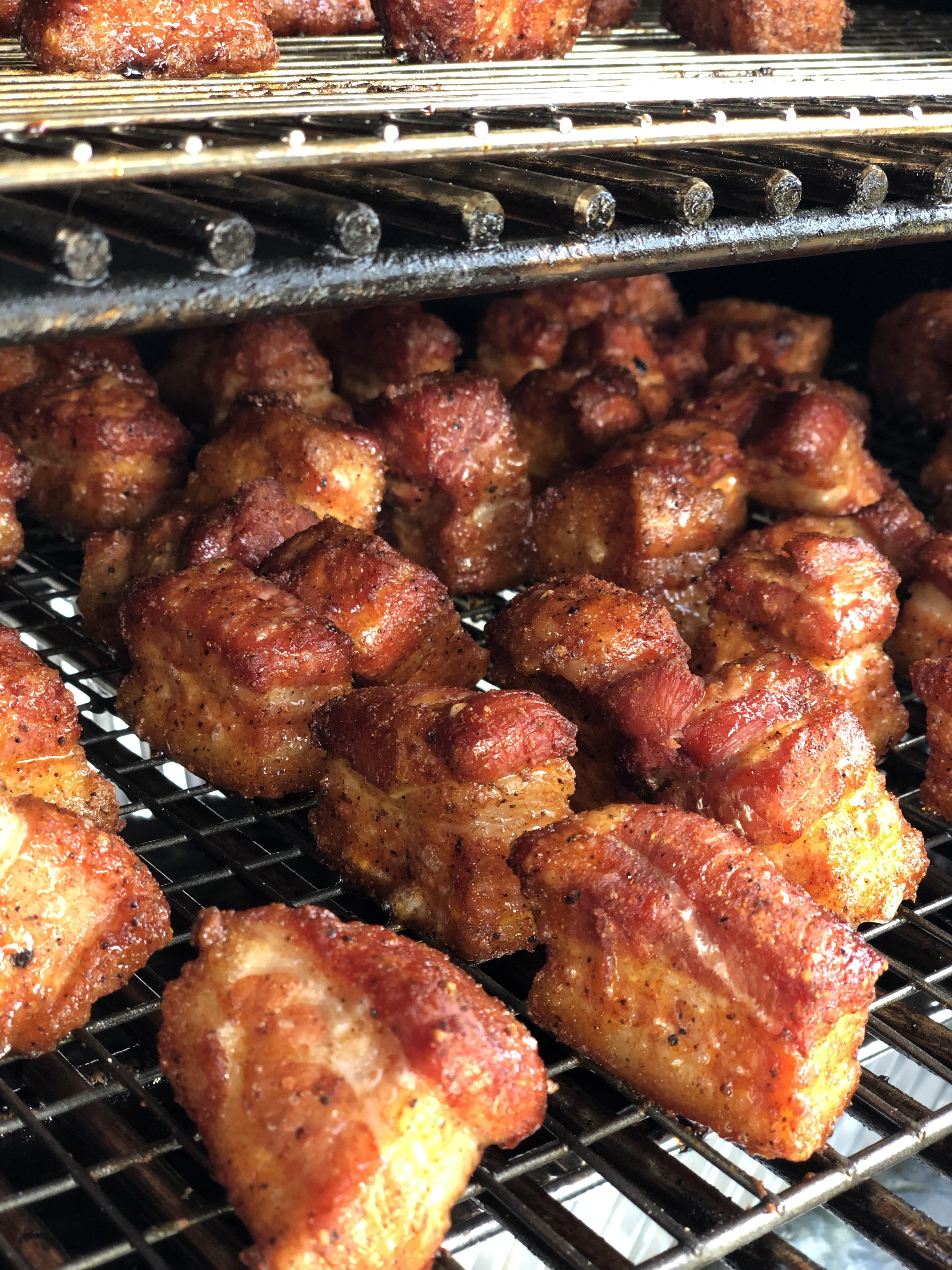 Pork Belly Burnt Ends going down on the Timberline r/Traeger