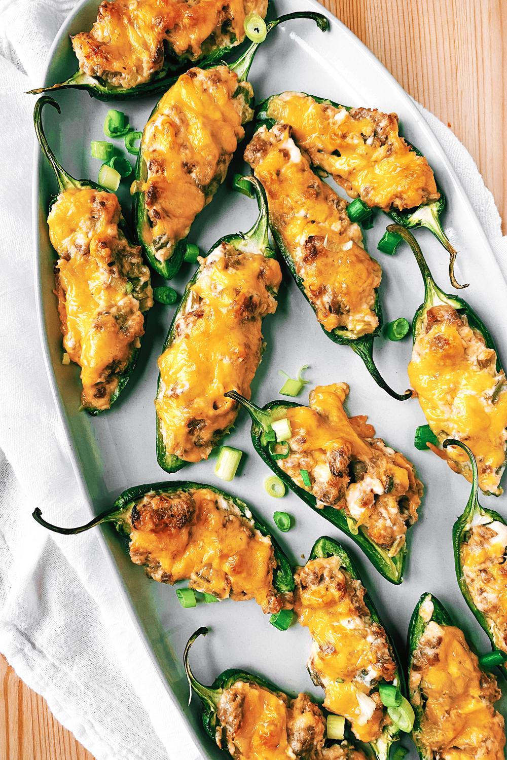 Jalapeno Poppers with Sausage and Cream Cheese (lowcarb) r/appetizers