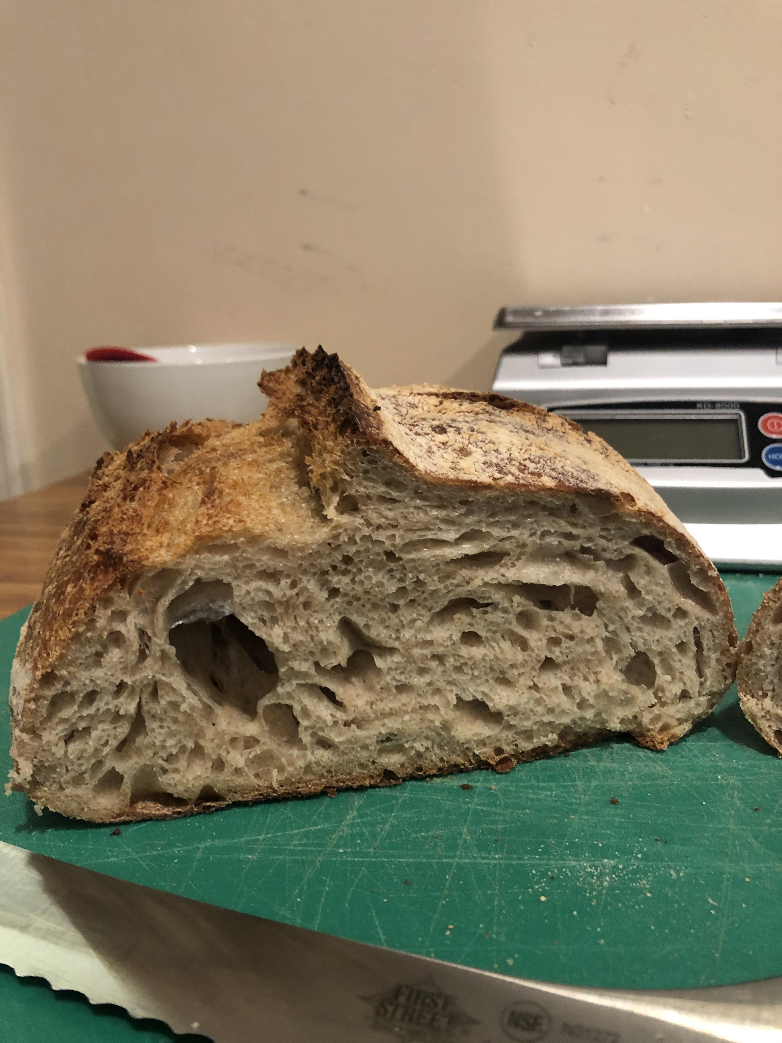 Artisan sourdough bread... flour, water, salt and wild yeast. Done like