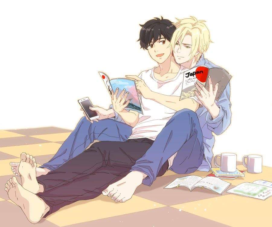(Banana Fish) Ash and Eiji relaxing r/wholesomeyaoi
