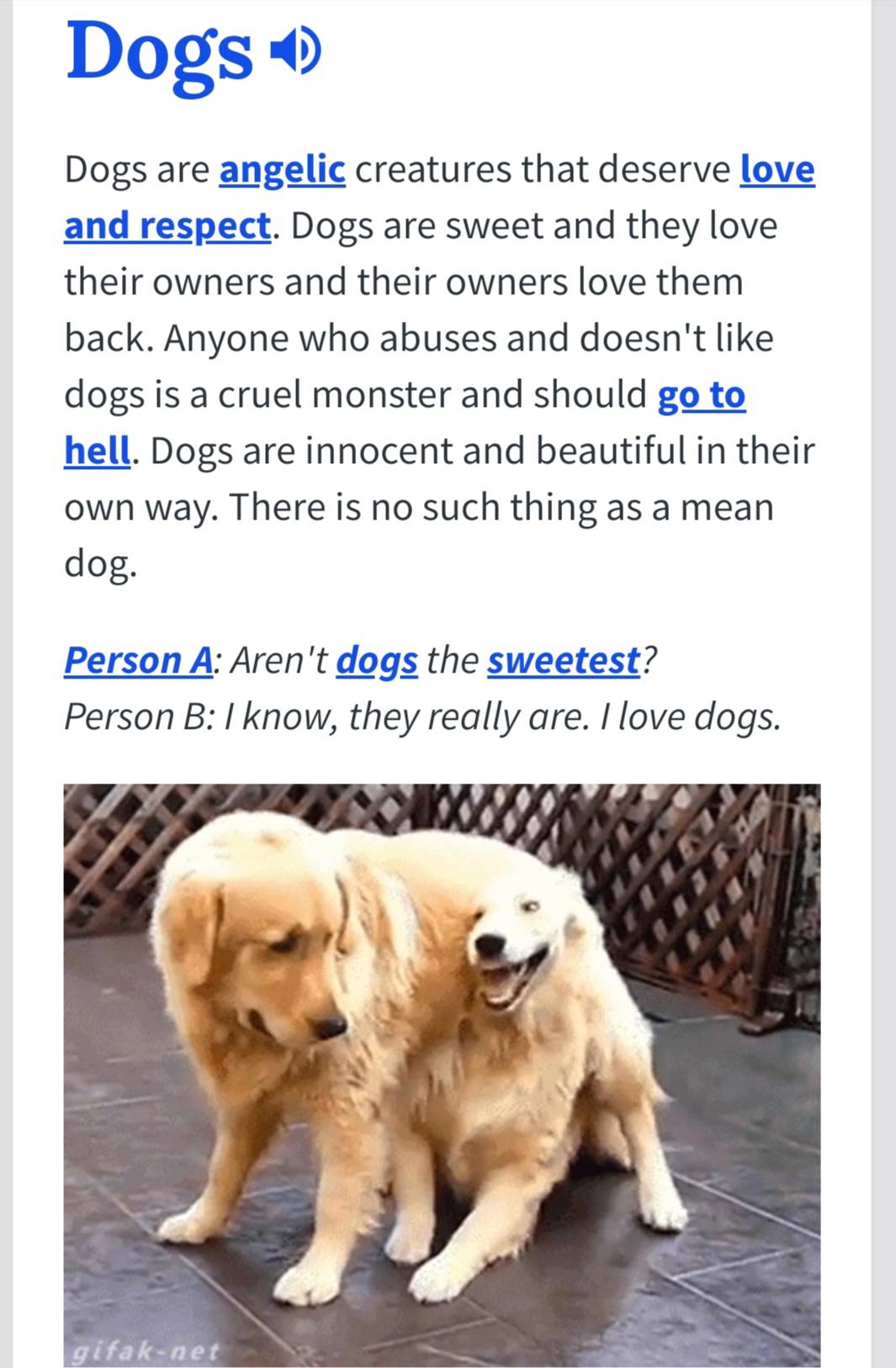 Urban dictionary is usually a dark place but this is wholesome r