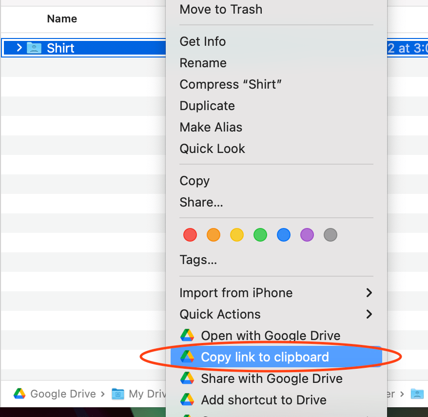 How to get Google Drive link into shortcuts? r/shortcuts