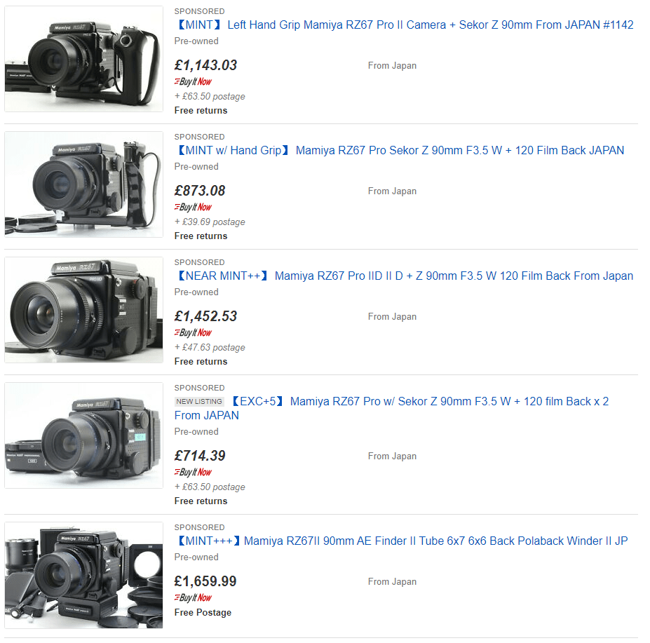 Has anyone had experience of buying cameras from these types of Japanse