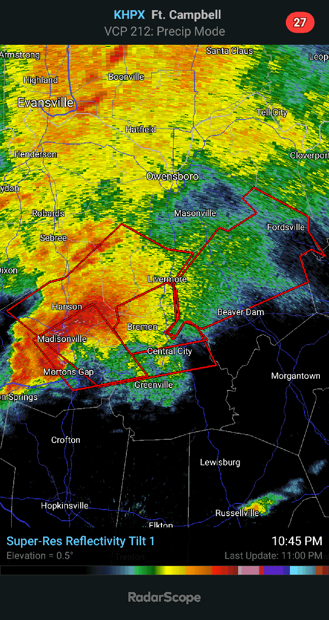 Tornado EMERGENCY Continues For Bremen, KY. (Swipe For Radar) r/tornado
