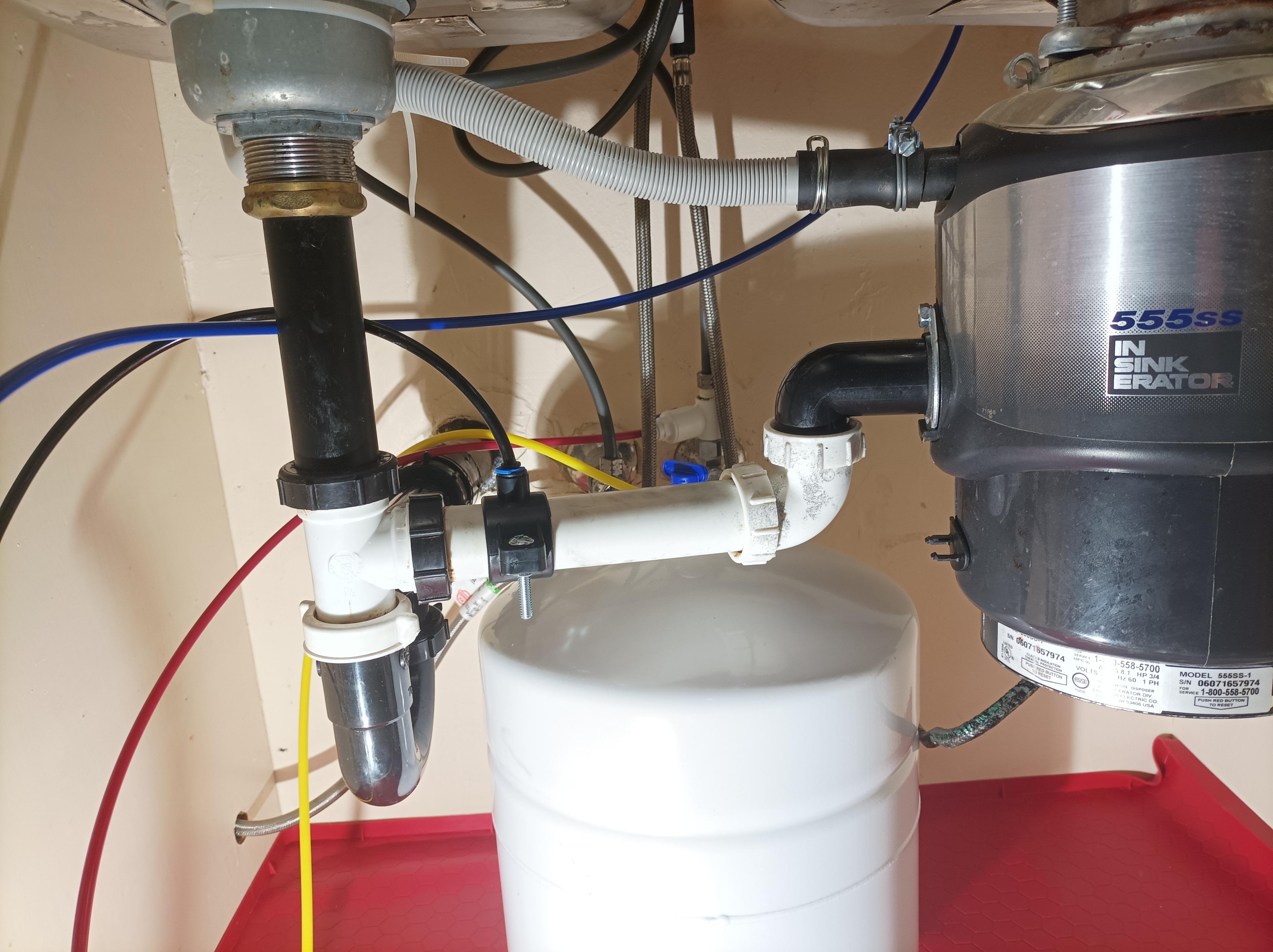 Double sink backs up when dishwasher ran and when just running water