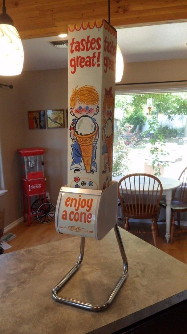 "Enjoy A Cone" Ice Cream Cone Dispenser r/nostalgia