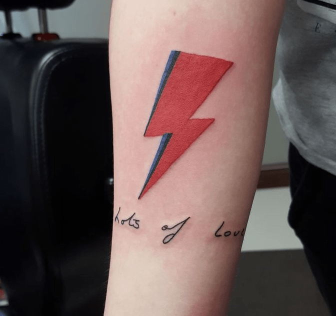 David Bowie Lightning Bolt Tattoo