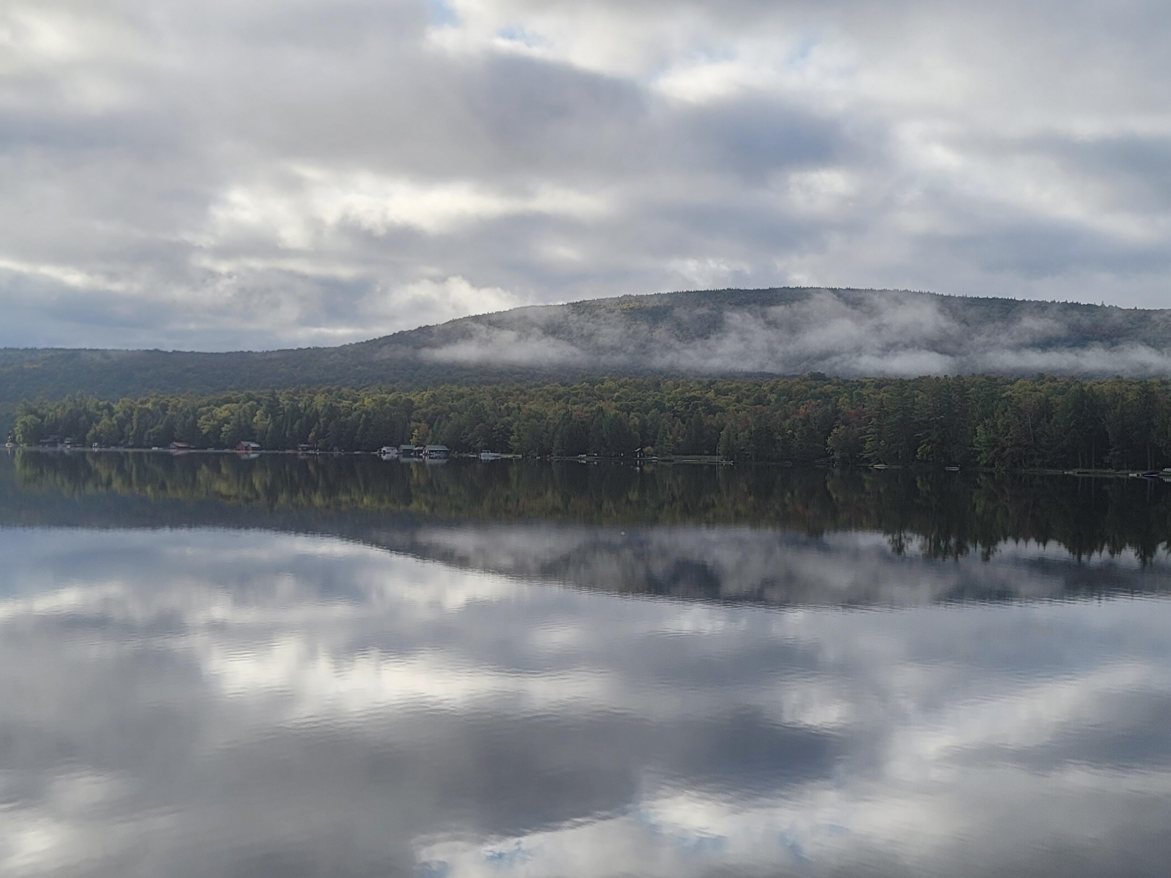 Perfect mirror 7th Lake, Inlet NY r/pics
