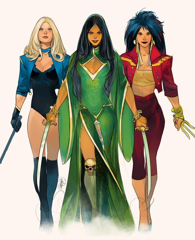 [Artwork] Black Canary, Talia al Ghul and Lady Shiva by Otto Schmidt