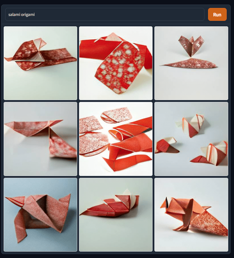 Salami Origami r/weirddalle
