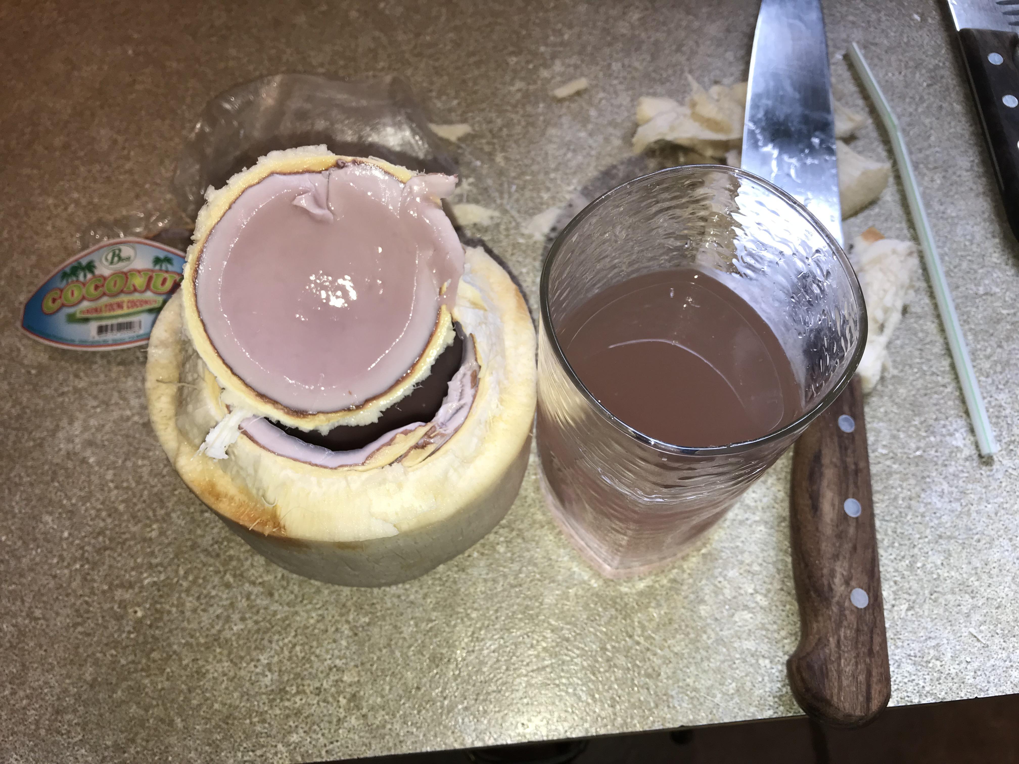 [REQUEST/DISCUSSION]Pink Young Coconut Meat and Water?!?!? Is this safe