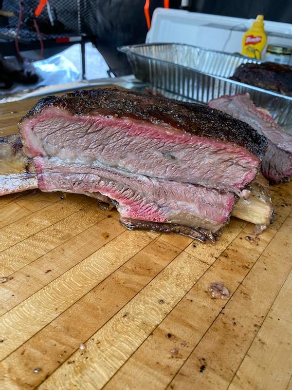 First time beef ribs. Rubbed with mustard binder, SPG r/smoking