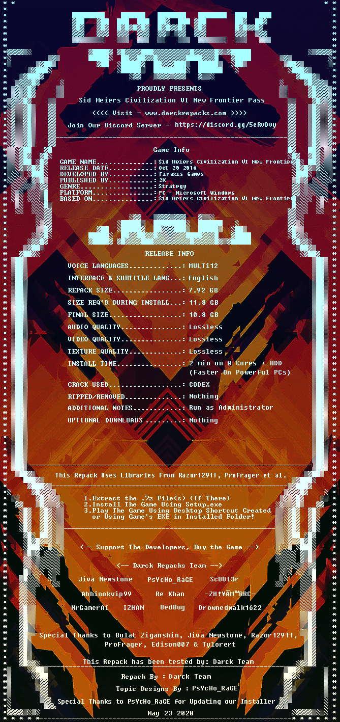 Sid Meiers Civilization VI New Frontier (v1.0 + DLCs, MULTi12) 7.92