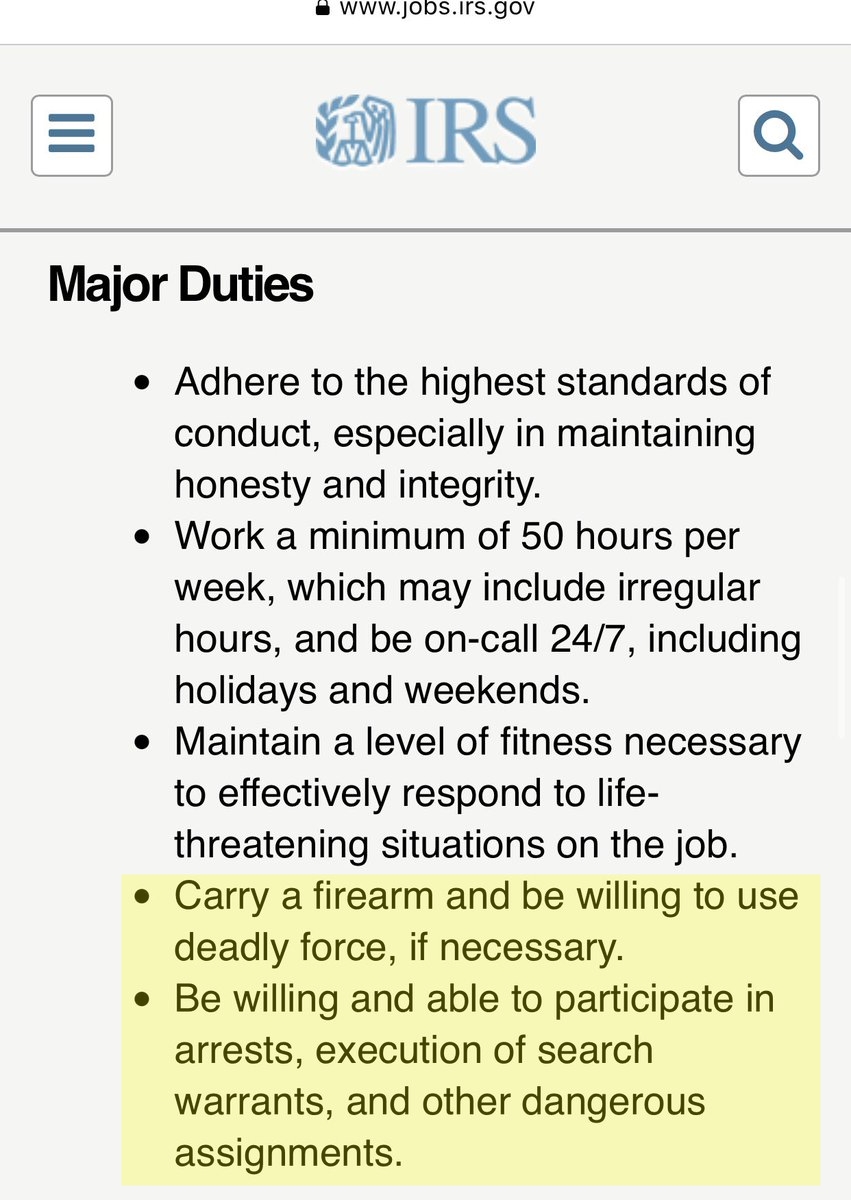 Here is the latest IRS agent job description. Offensively_Patriotic