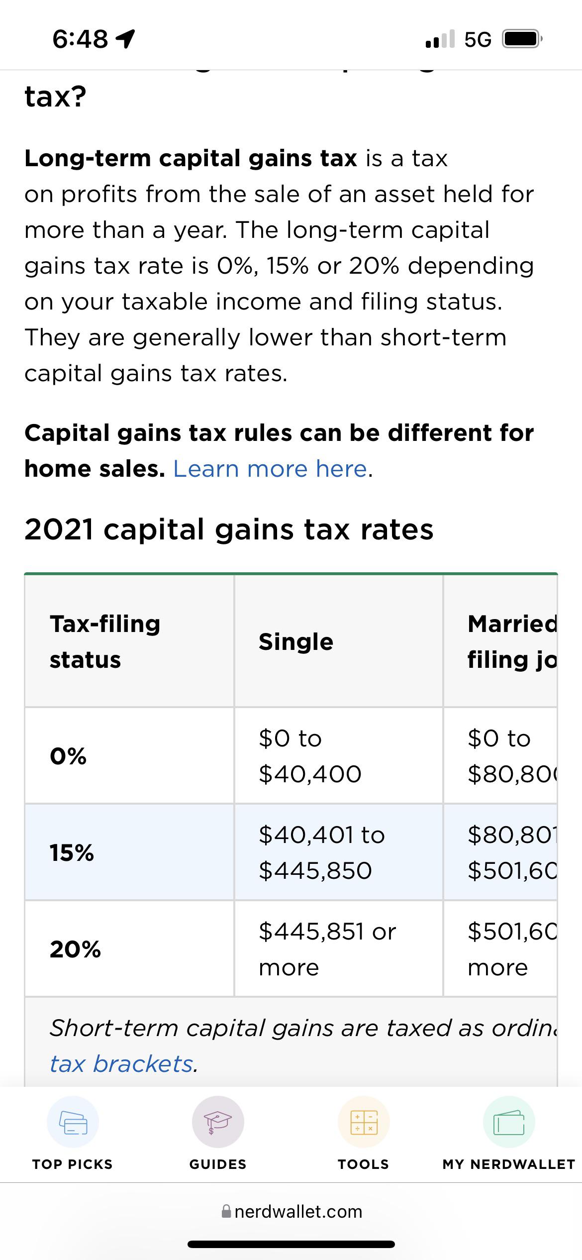 So if u make under 40k a year you don’t get taxed on capital gains