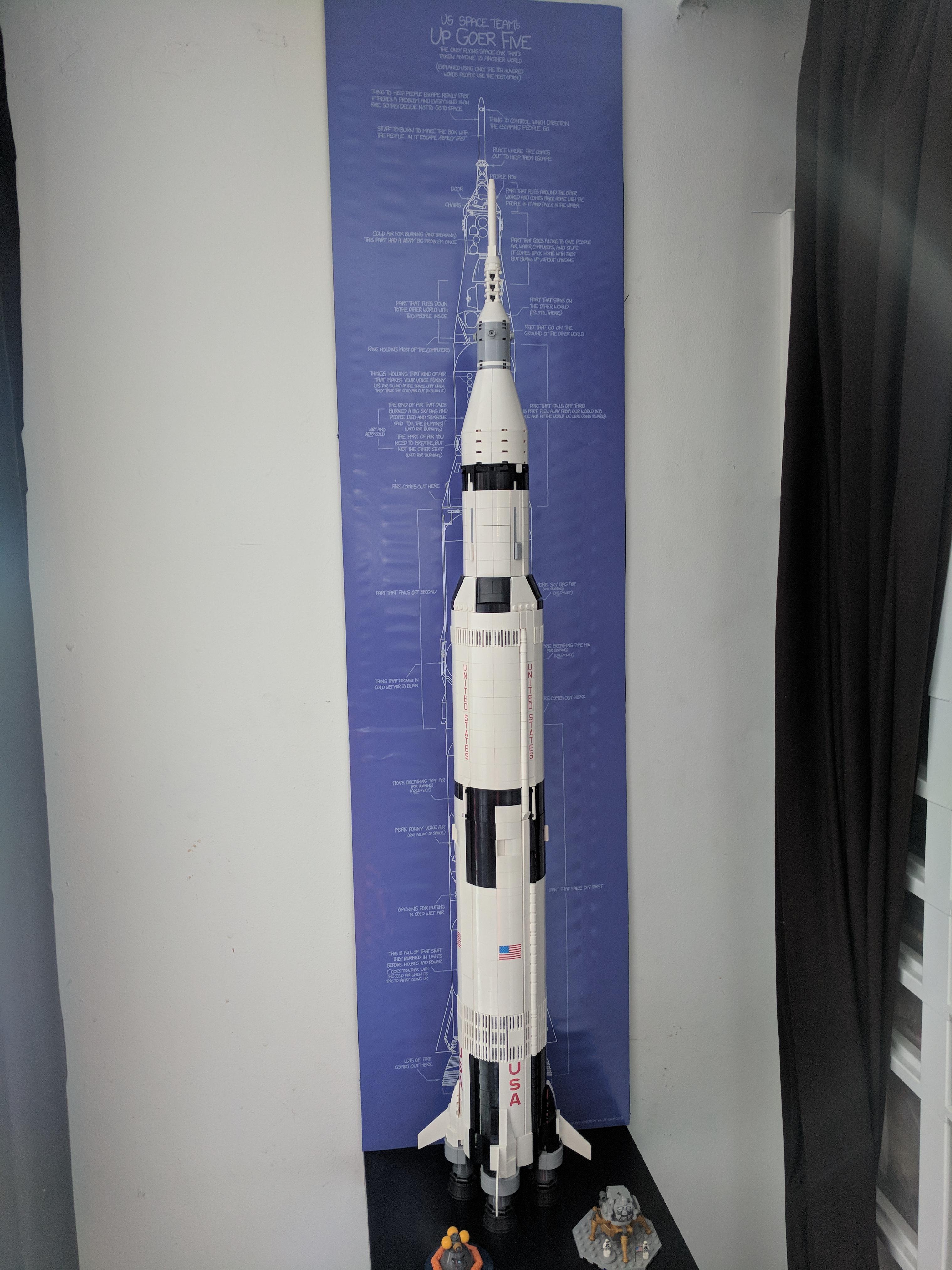 Saturn V Rocket Lego Lilianaescaner