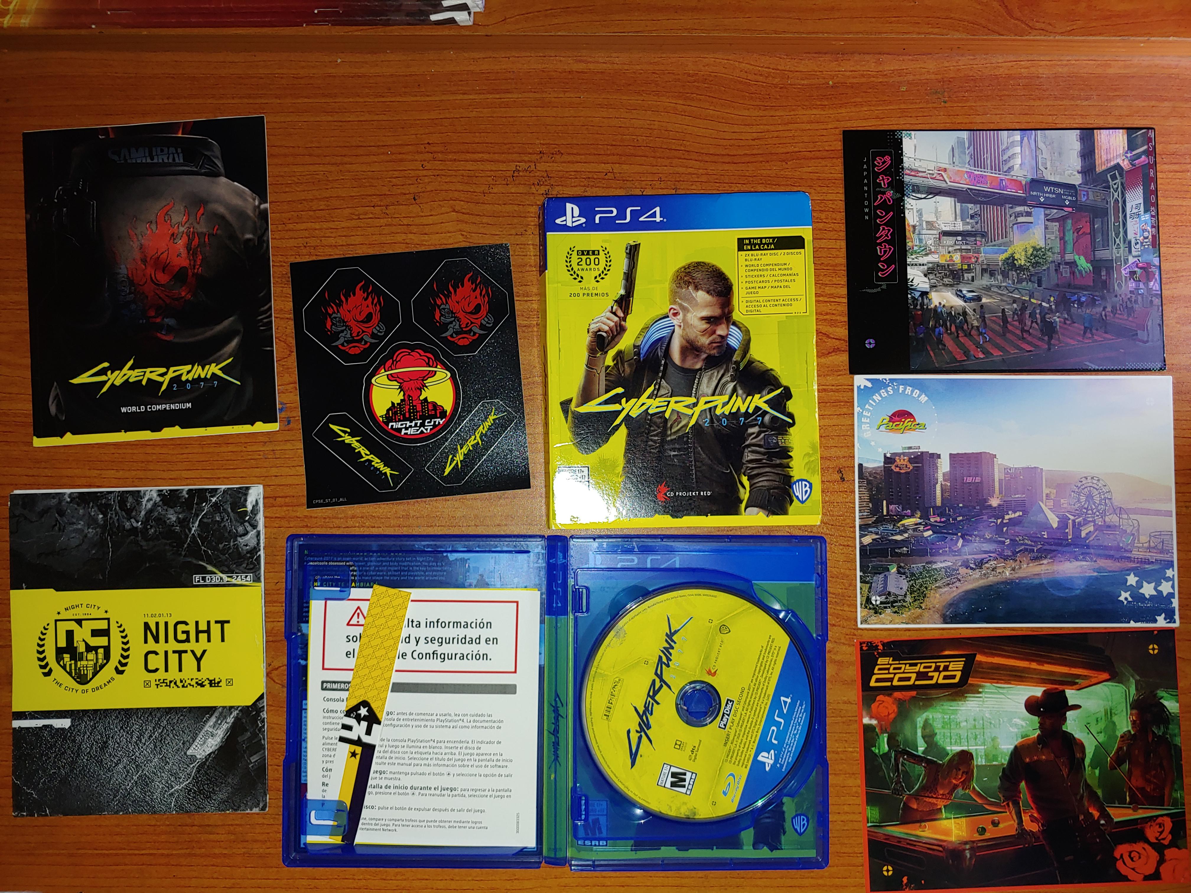 Cyberpunk 2077! Got the disc today with postcards and other cool stuffs