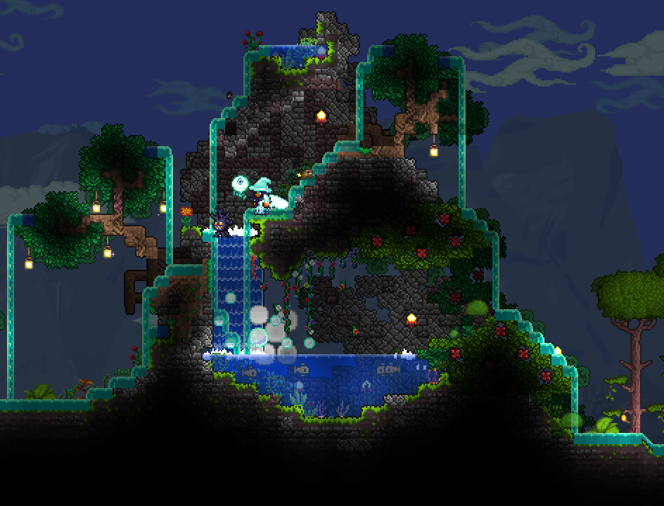 Jungle fountains (heavily influenced by the Aurora builders). I hope