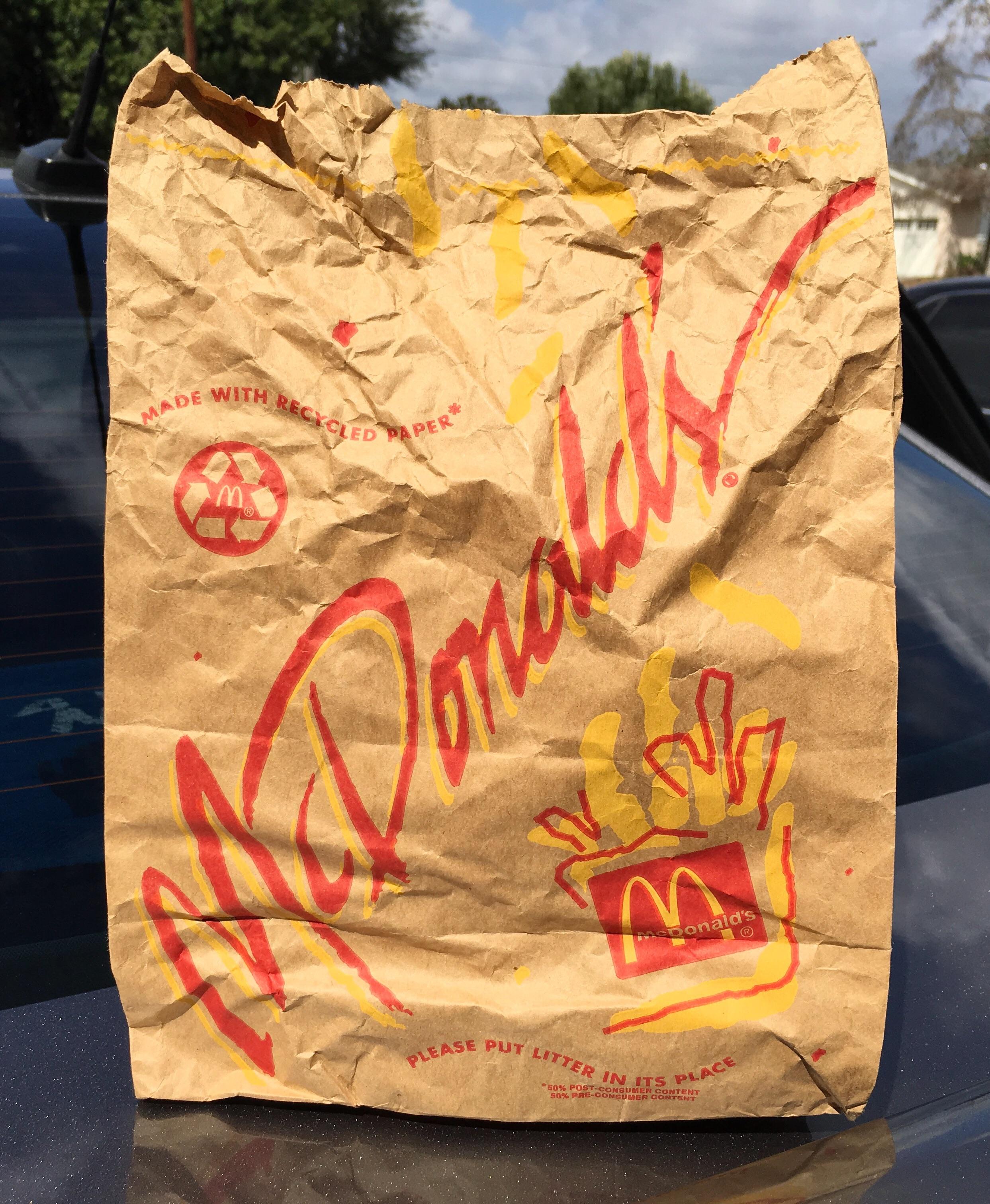 The old McDonald’s bag. r/nostalgia